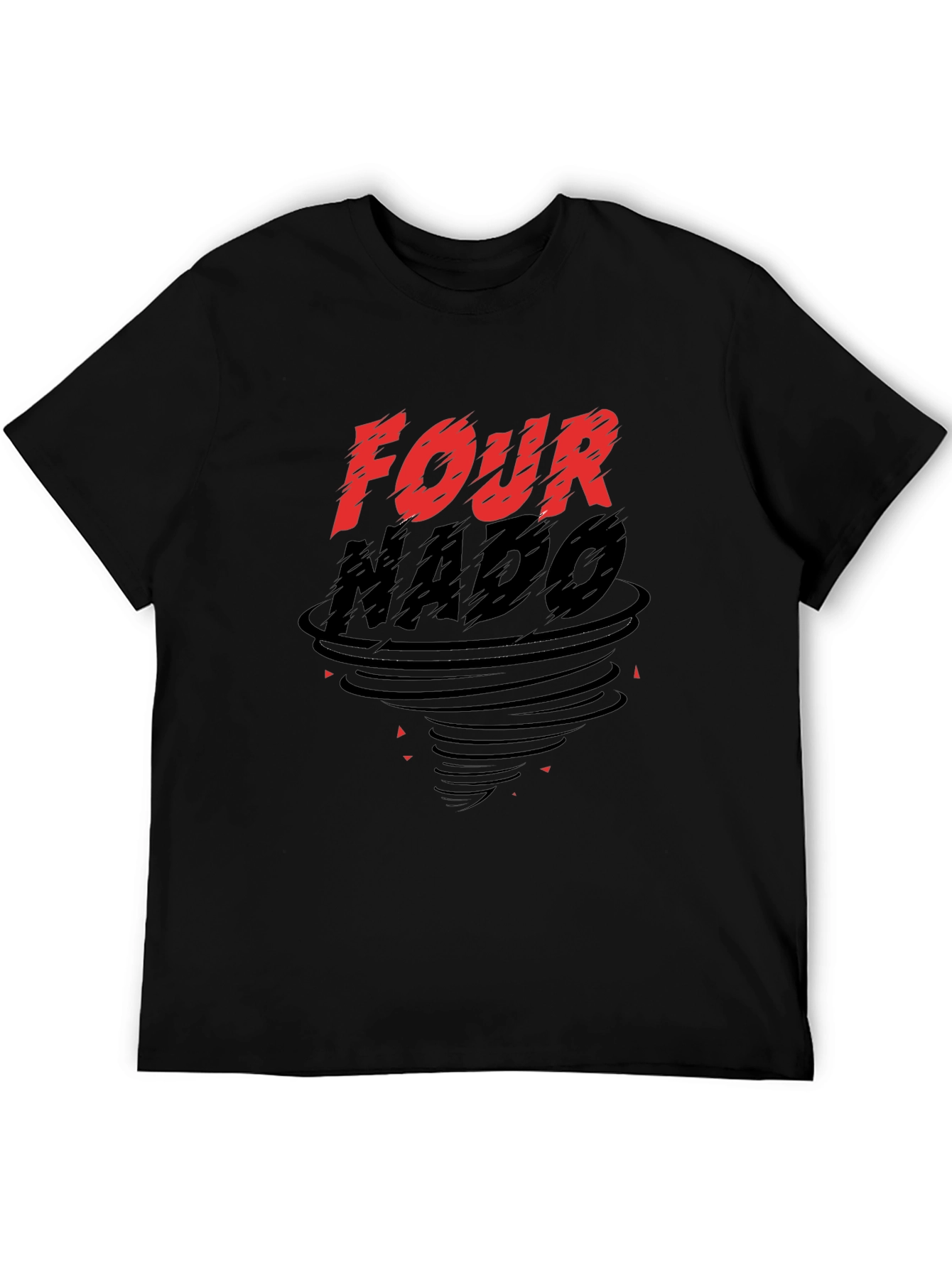 Fournado Graphic Print Black T-Shirt