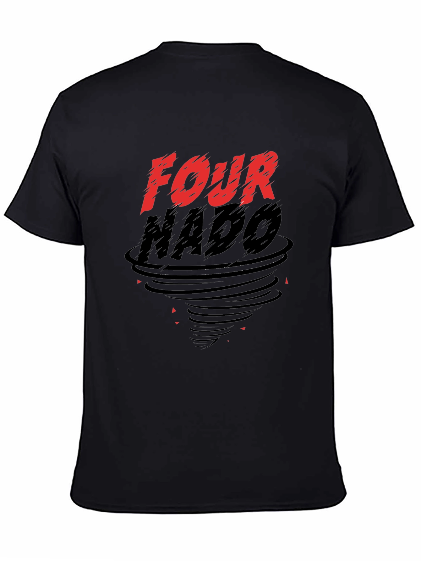 Fournado Graphic Print Black T-Shirt