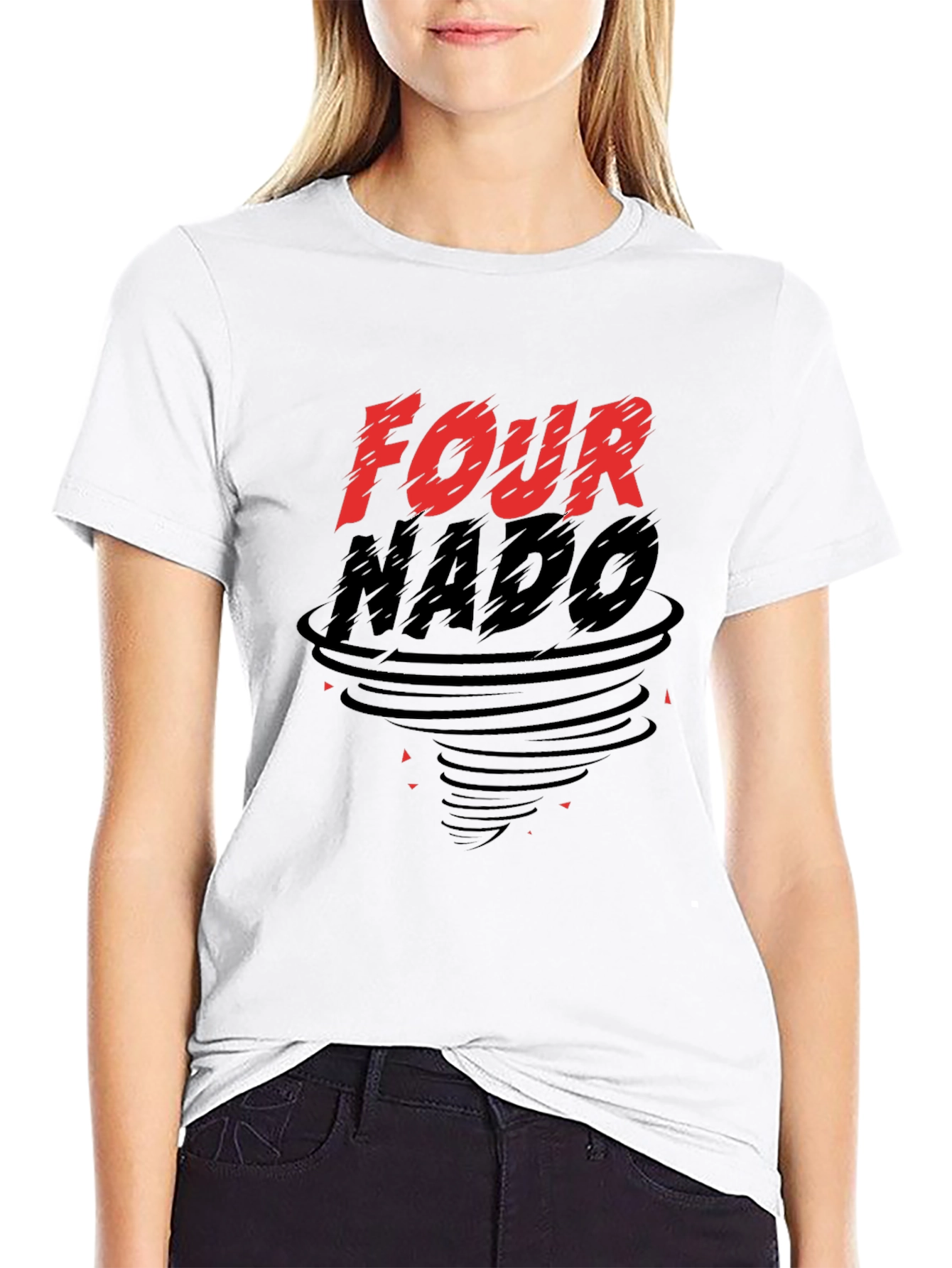 Fournado Graphic Print Black T-Shirt