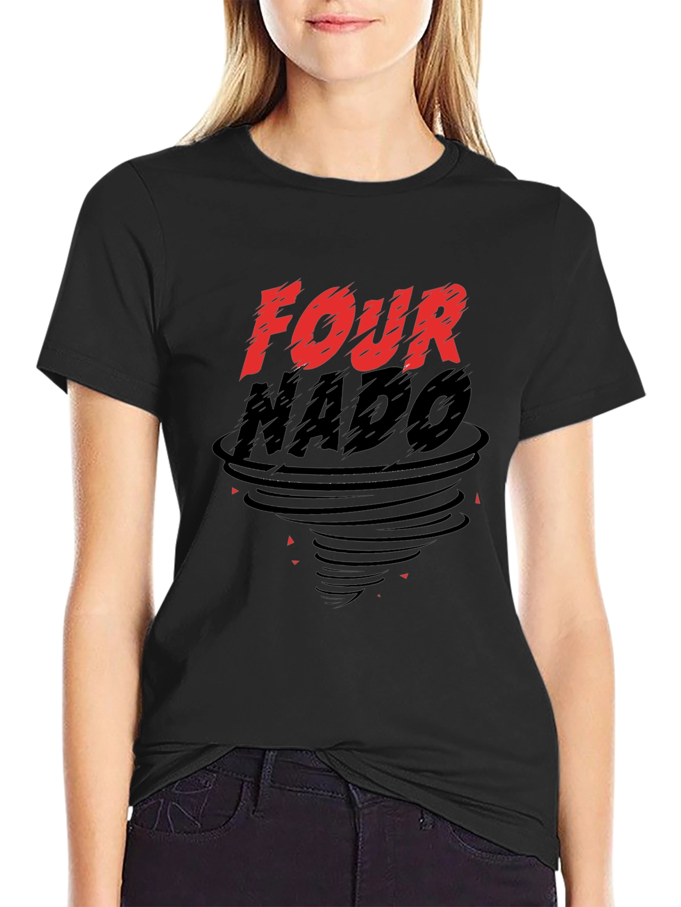 Fournado Graphic Print Black T-Shirt