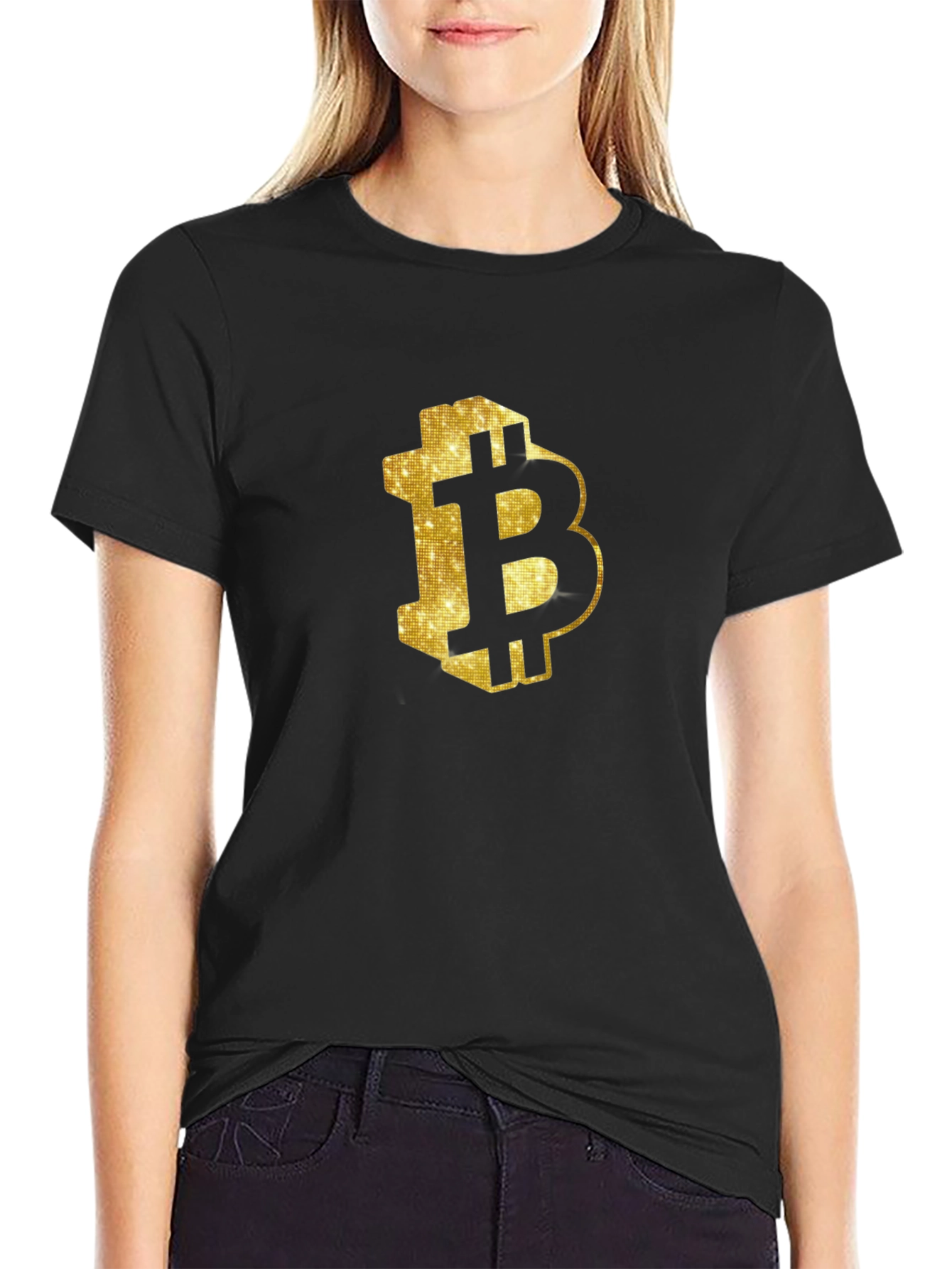 Bitcoin BTC Logo Black T-Shirt