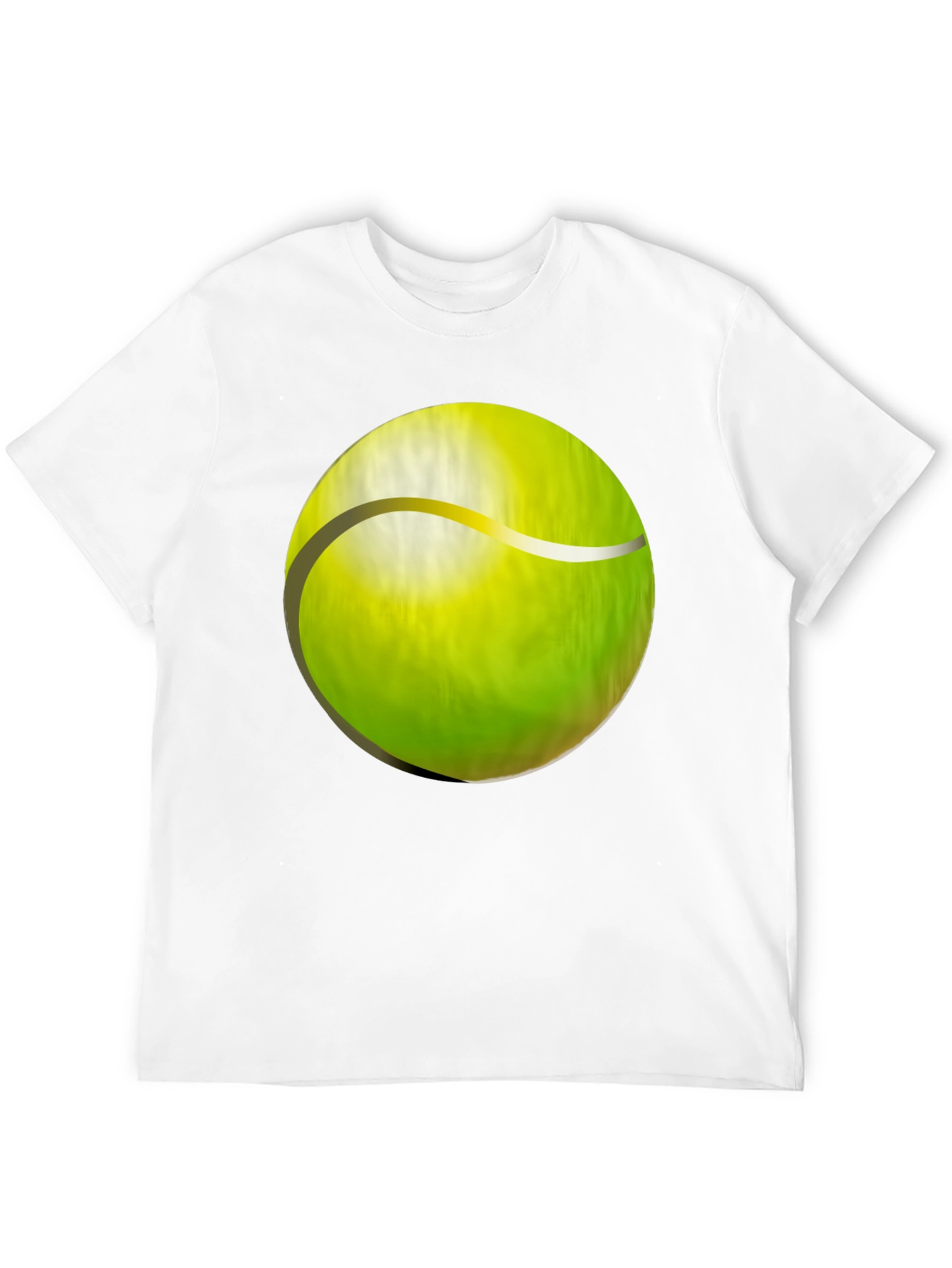 Tennis Ball Graphic T-Shirt - Black Cotton Tee