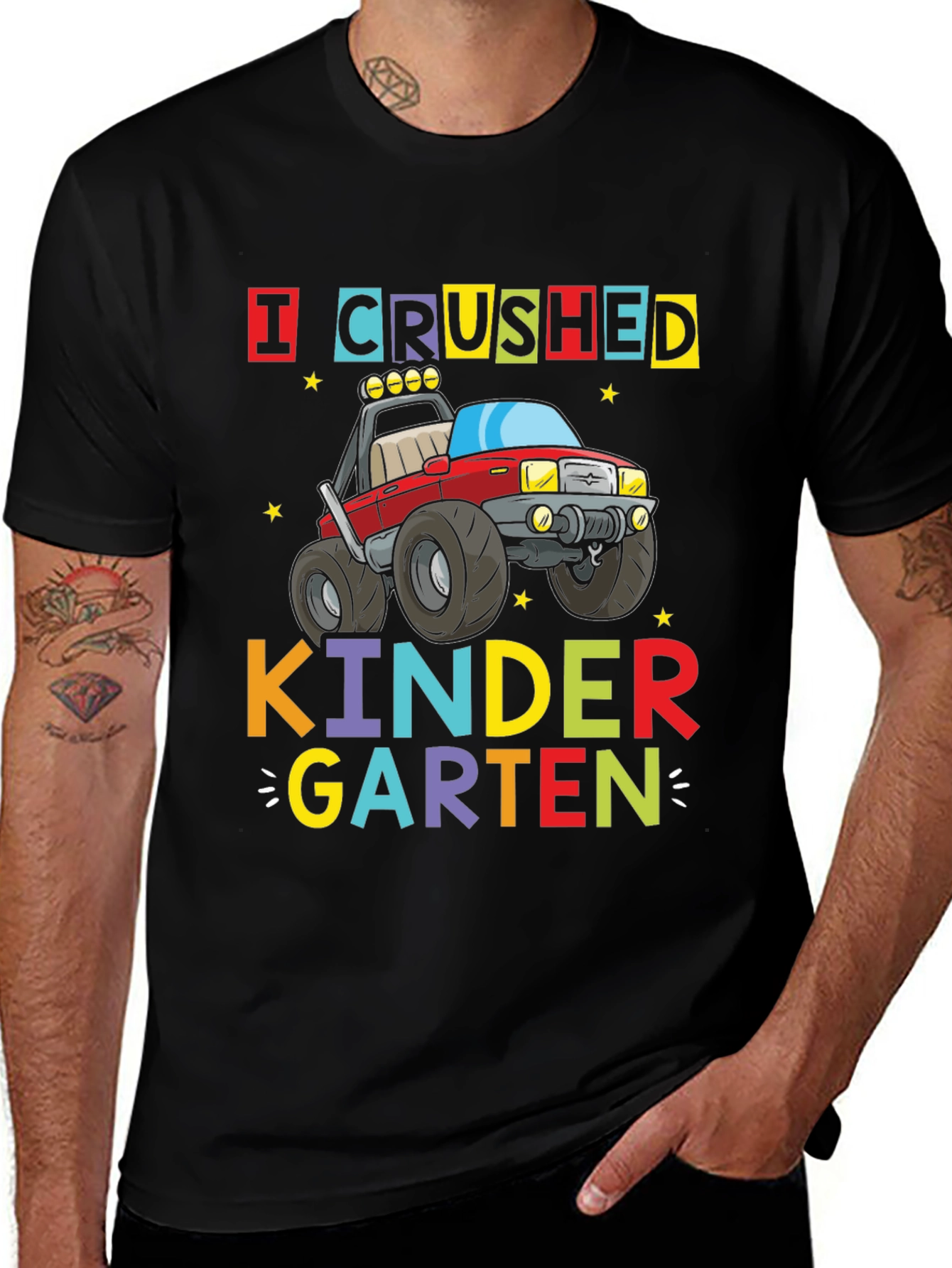 Crushed Kindergarten Monster Truck Graphic Tee