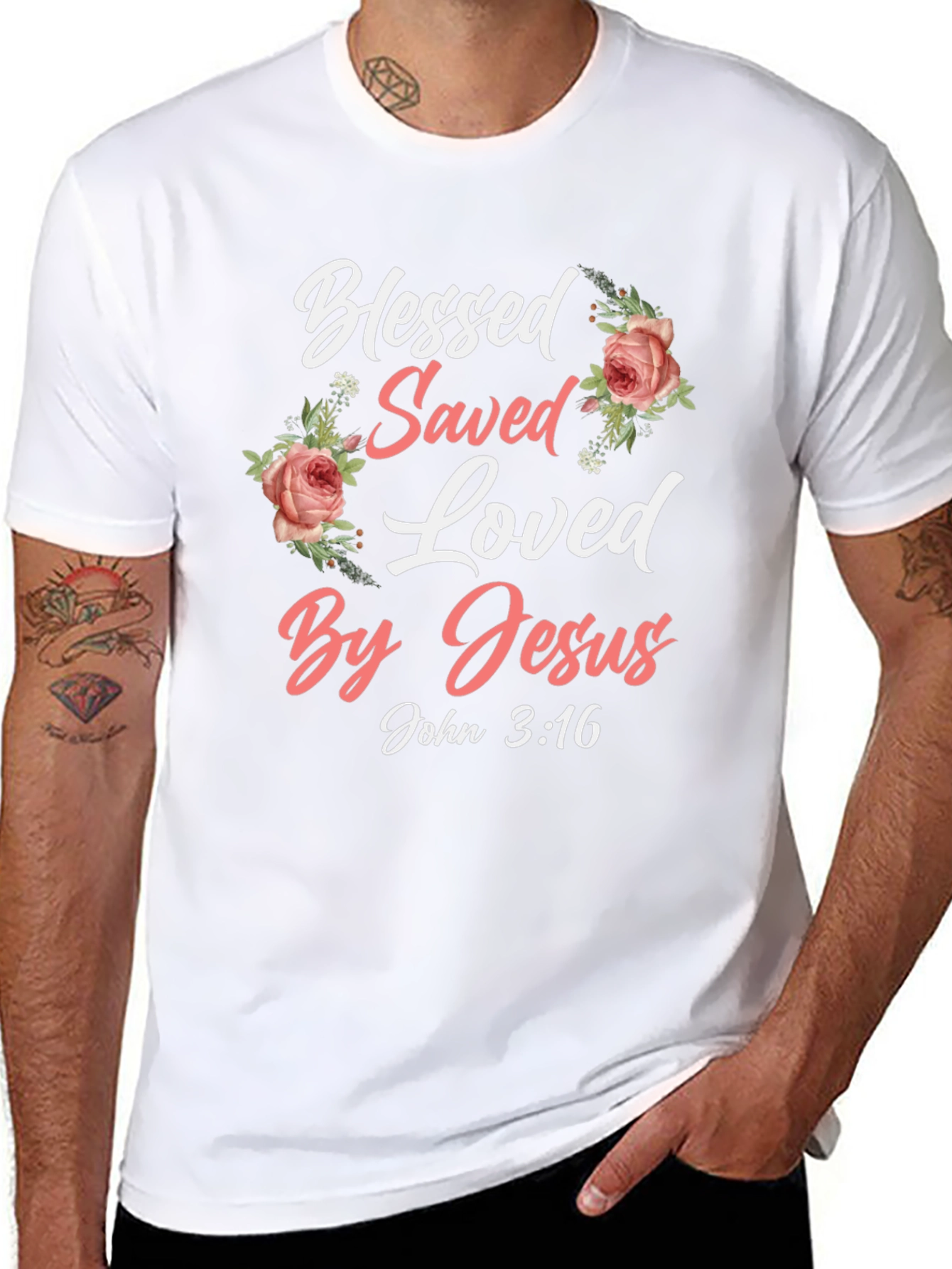 Blessed Saved Loved By Jesus T-Shirt