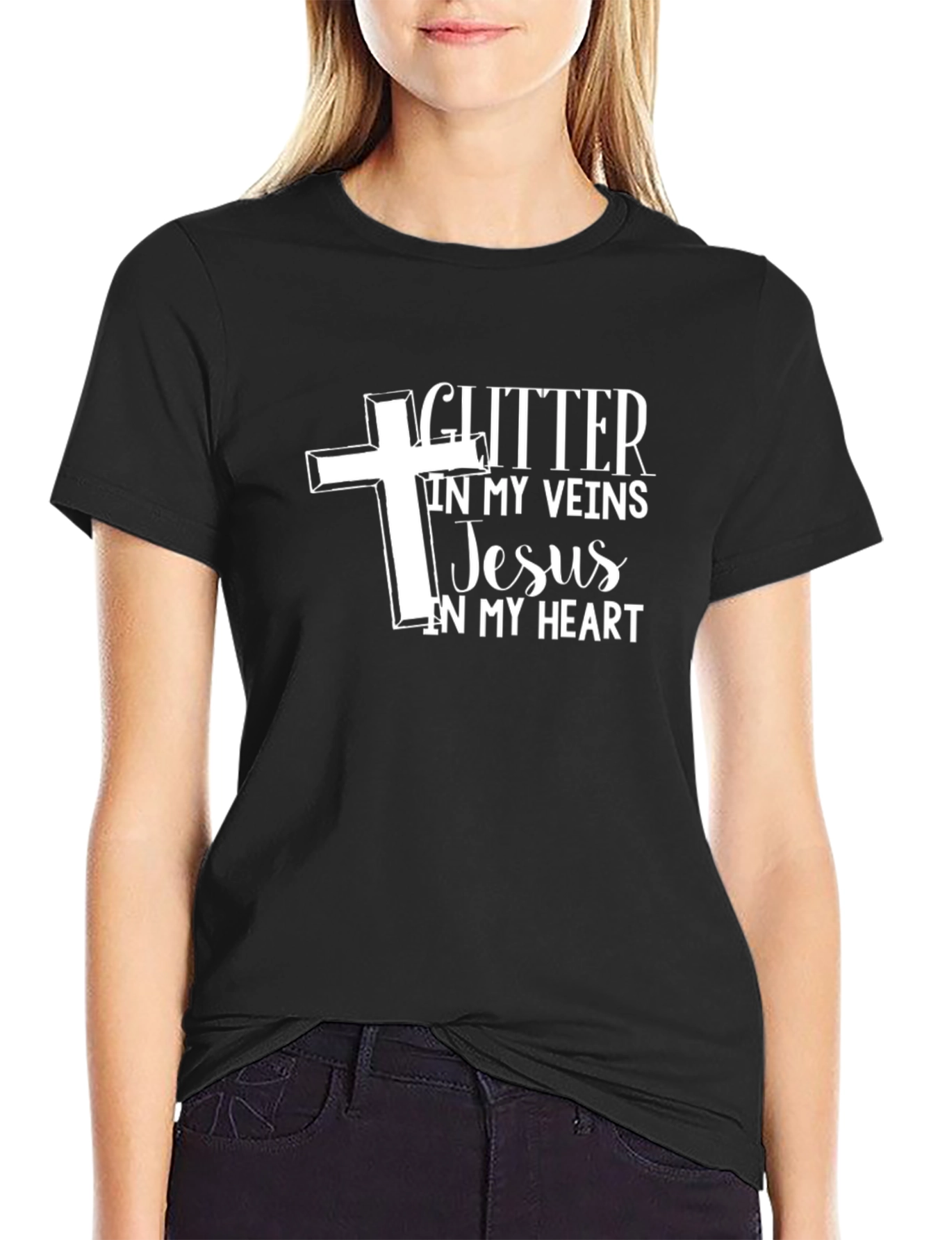 Glitter in My Veins Christian T-Shirt