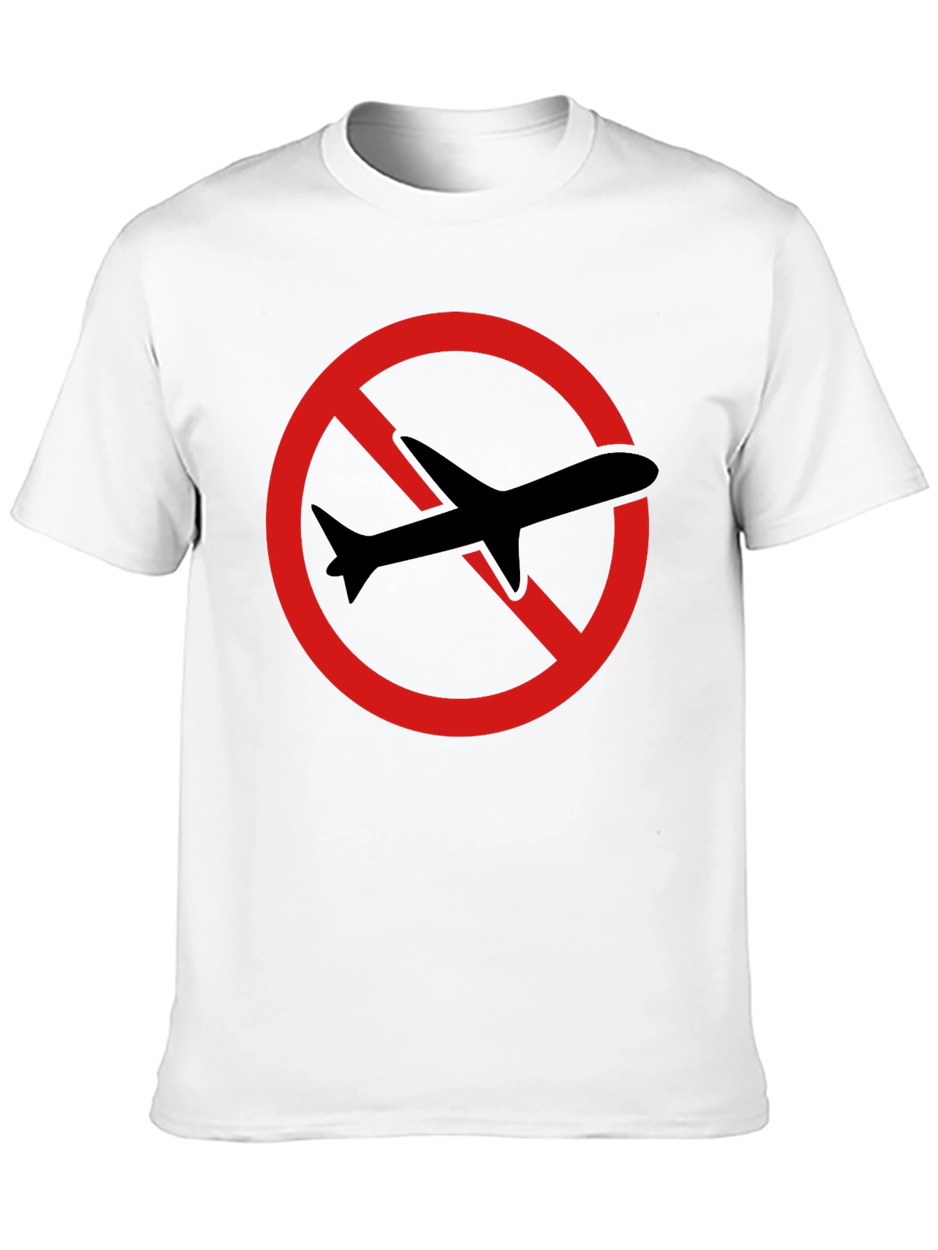 No Flights T-Shirt - Black Crew Neck Tee