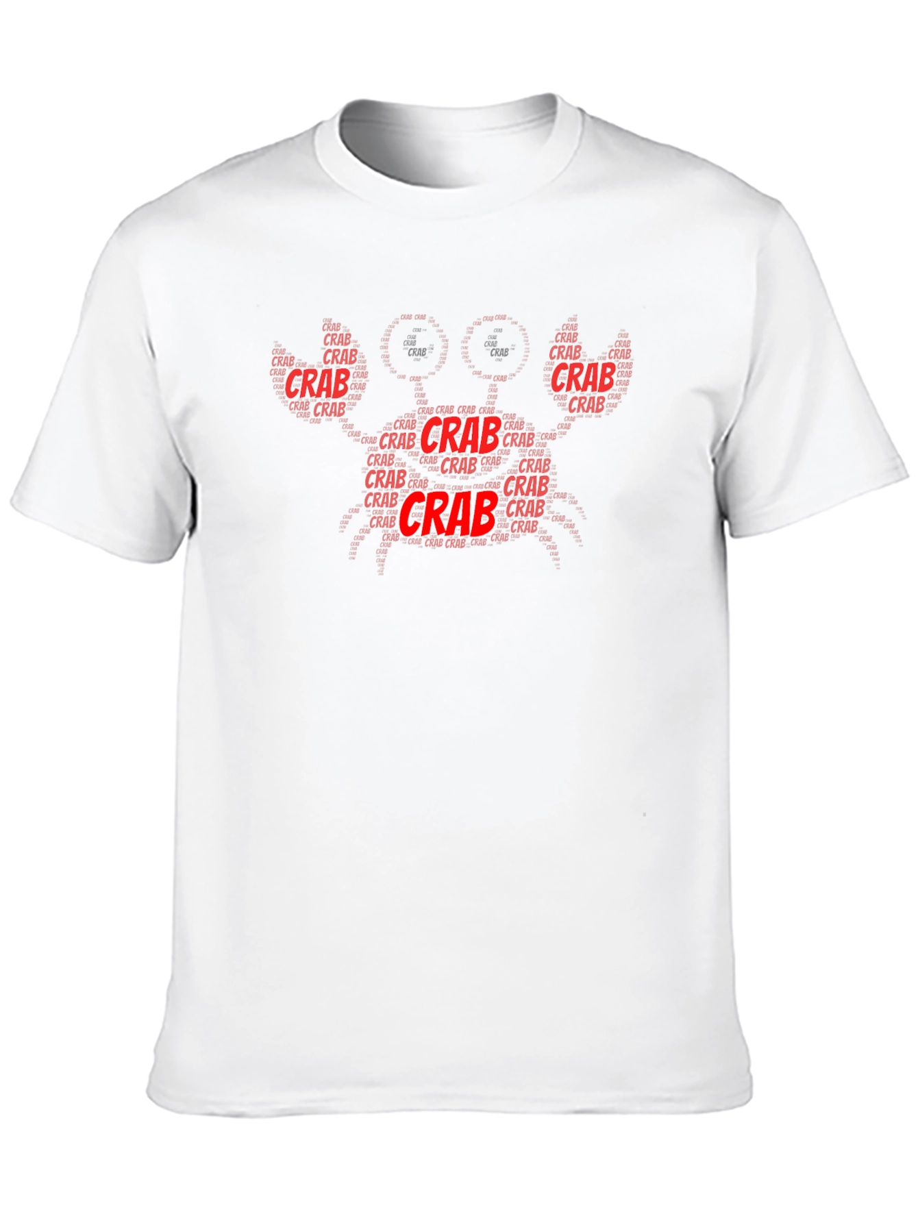 Crab Word Art Graphic Tee - Black