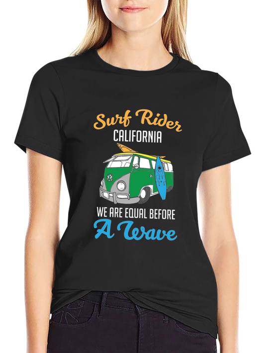 Surf Rider California T-Shirt - Equal Before A Wave