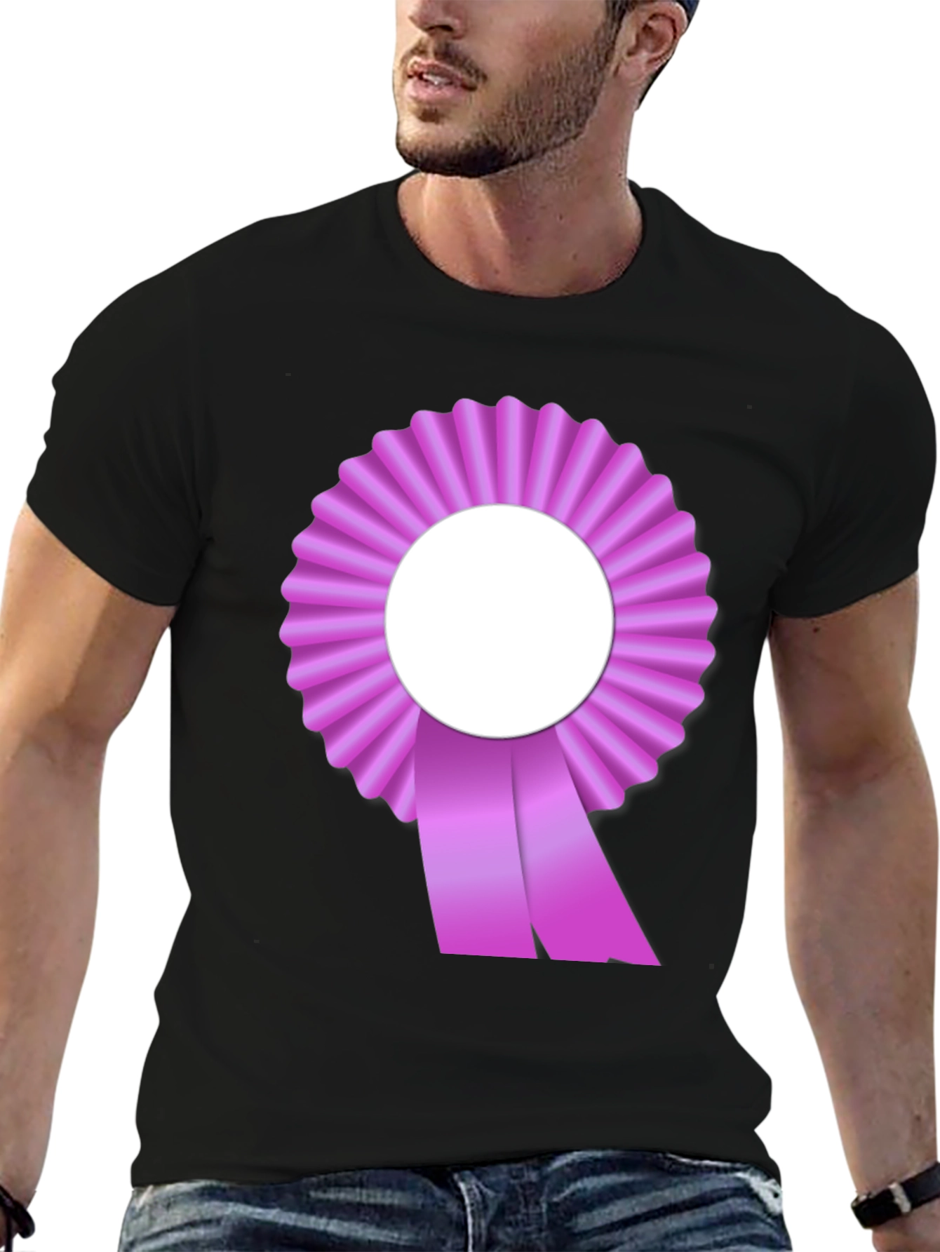 Ribbon Rosette Graphic Tee - Stylish Comfort