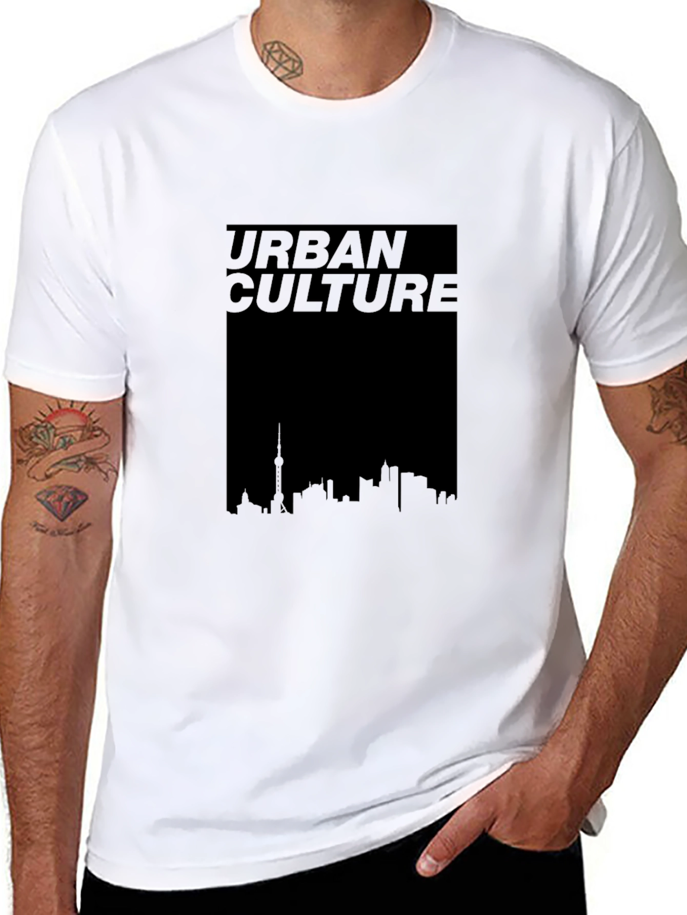 Urban Culture Graphic Black T-Shirt