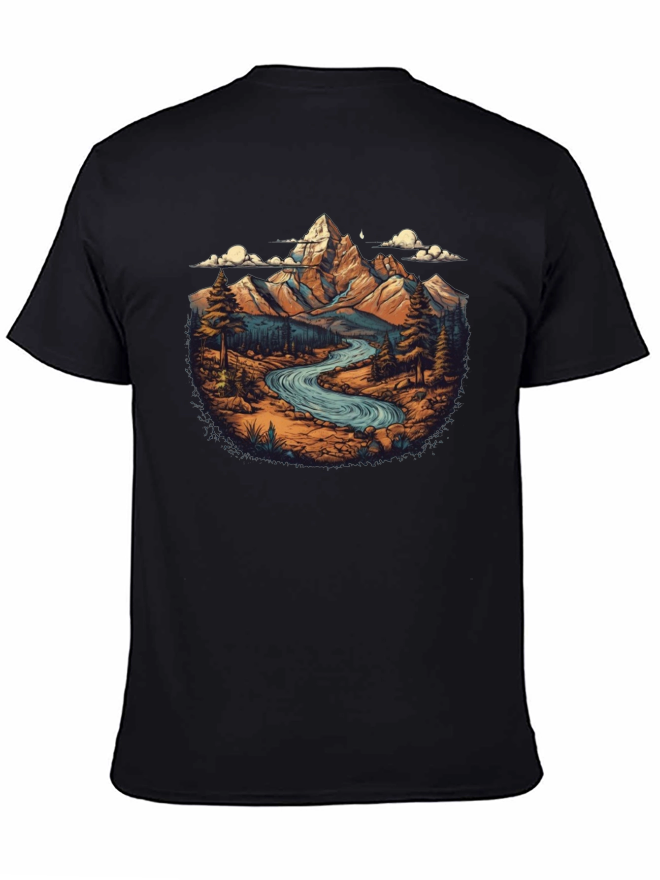 Mountain River Graphic T-Shirt
