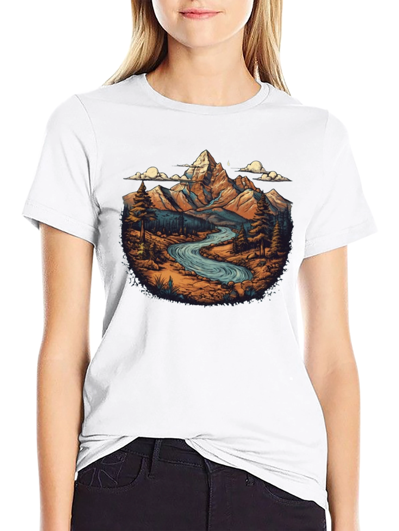 Mountain River Graphic T-Shirt