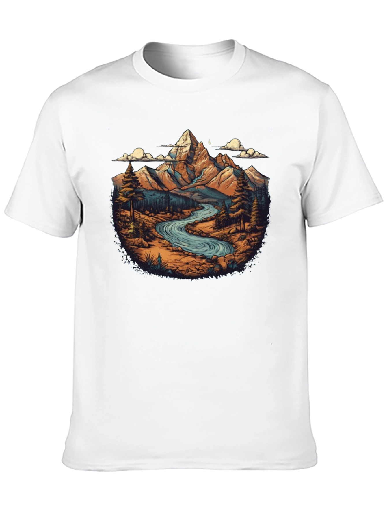 Mountain River Graphic T-Shirt