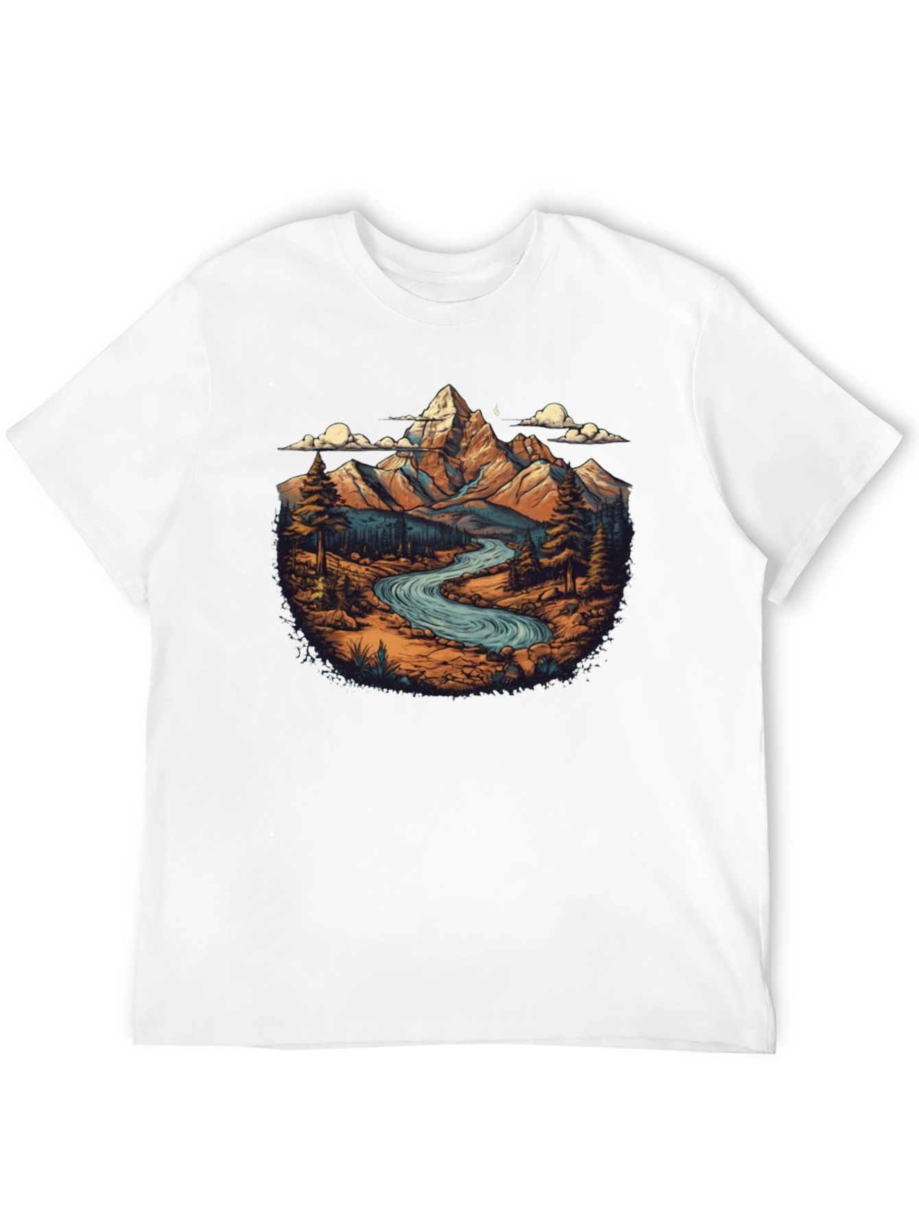 Mountain River Graphic T-Shirt