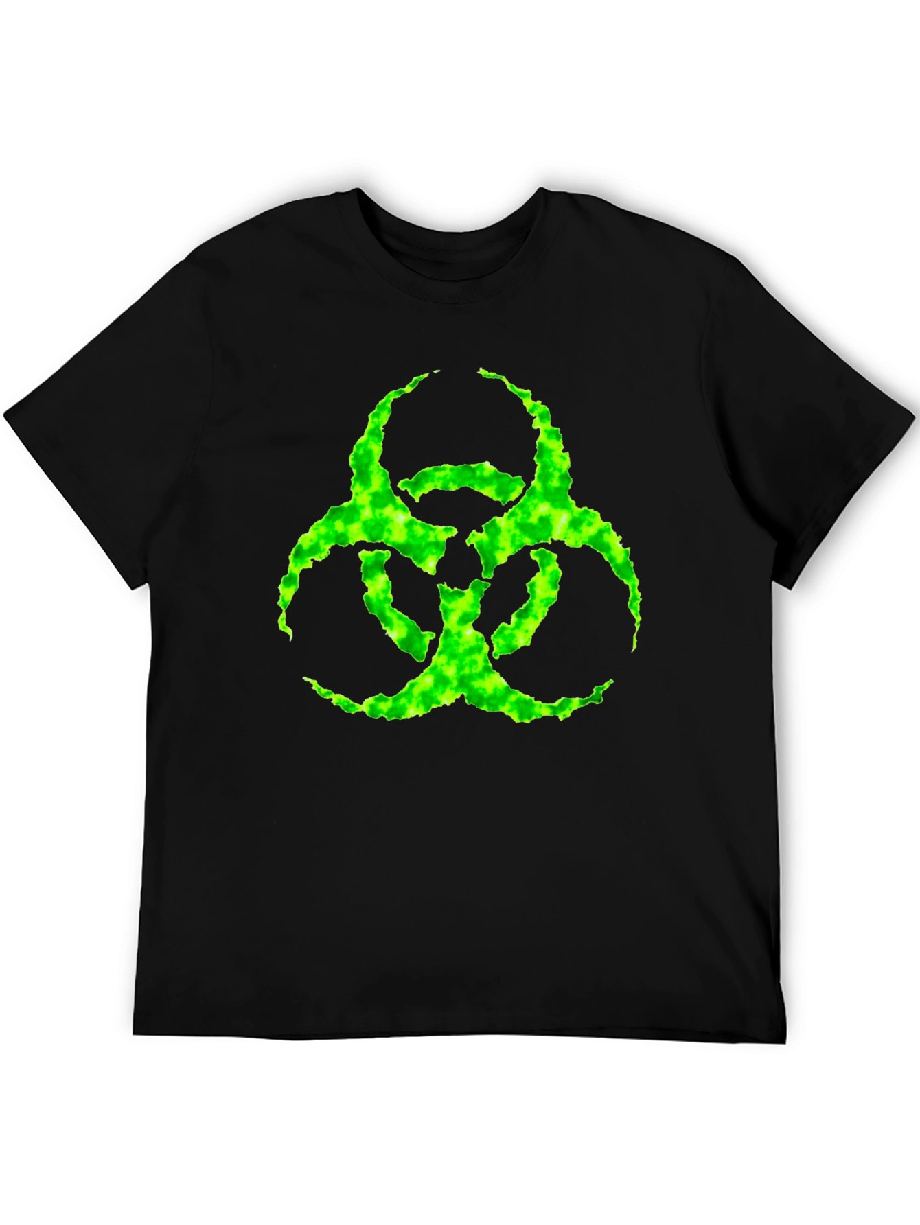 Biohazard Symbol Graphic T-Shirt - Black