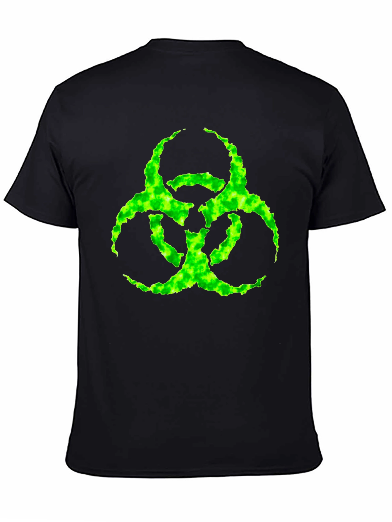 Biohazard Symbol Graphic T-Shirt - Black