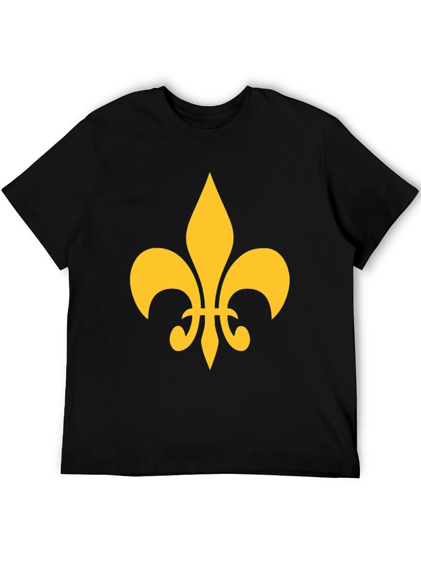Fleur-de-lis Graphic Tee - Casual Black T-Shirt