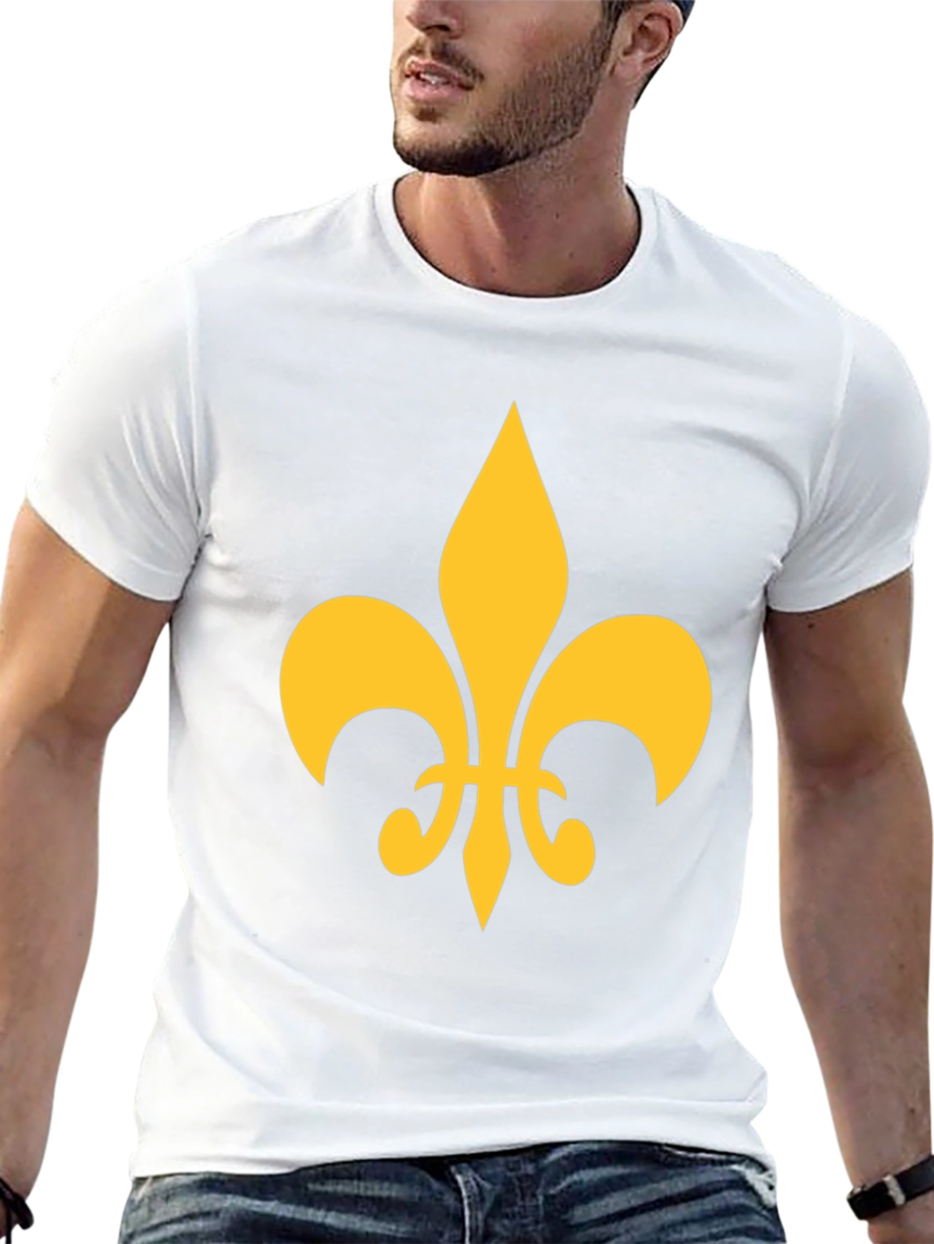 Fleur-de-lis Graphic Tee - Casual Black T-Shirt