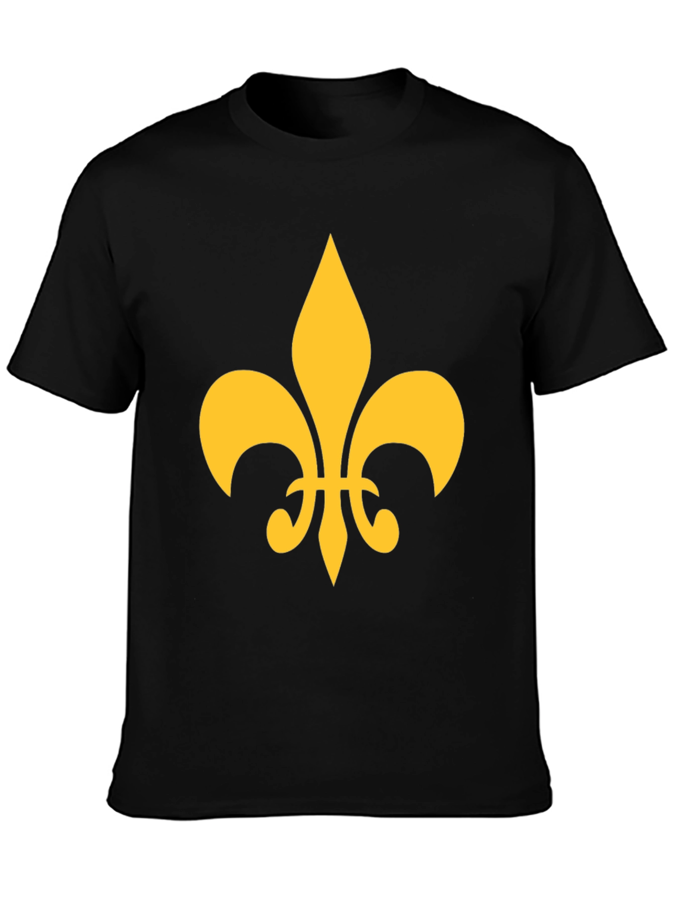 Fleur-de-lis Graphic Tee - Casual Black T-Shirt
