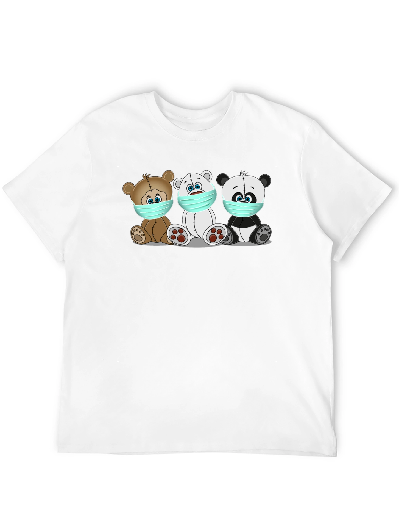 Masked Bears Graphic Tee - Black
