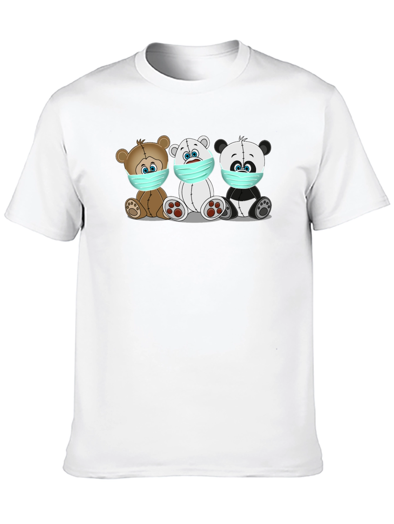 Masked Bears Graphic Tee - Black