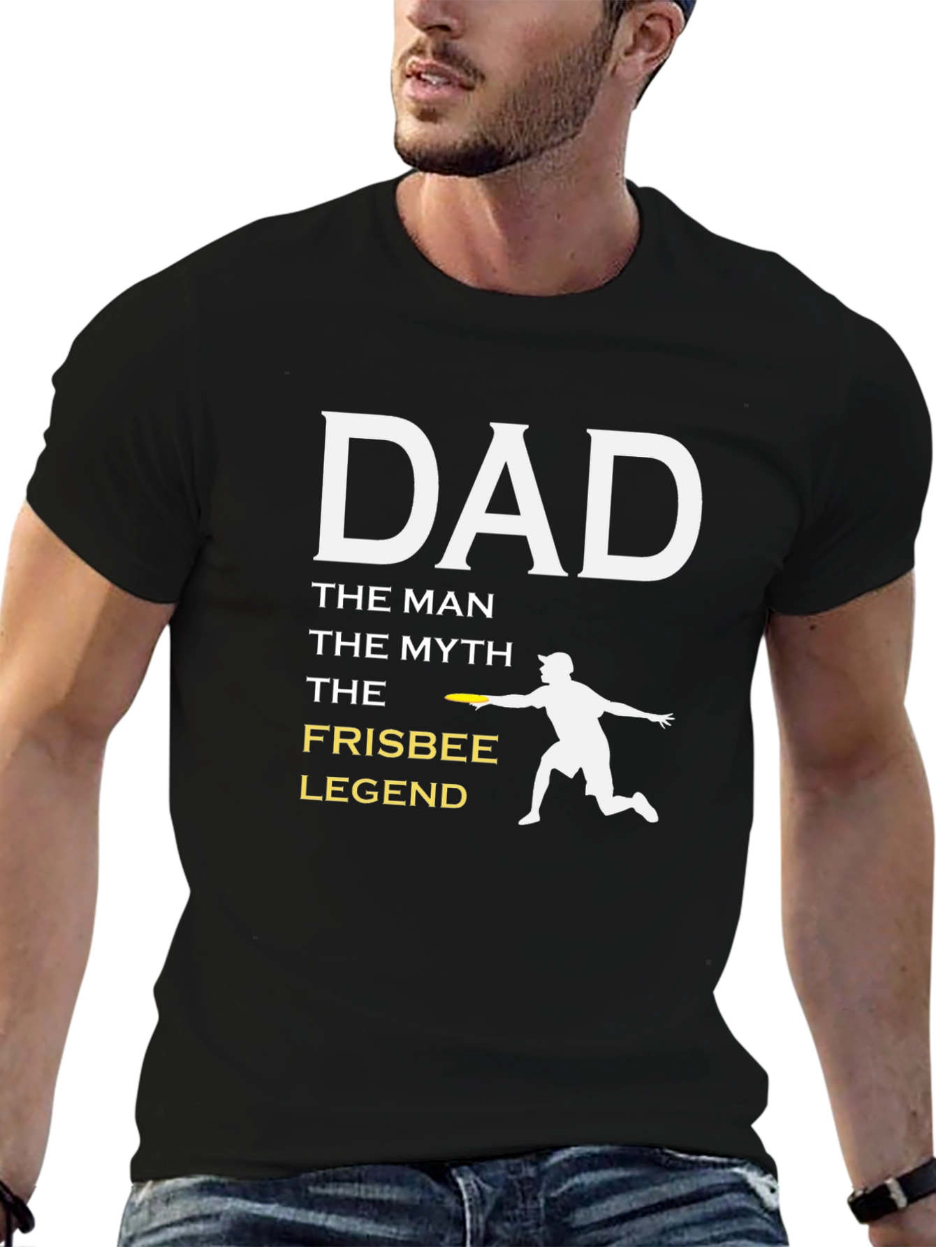 Dad Frisbee Legend T-Shirt - The Man The Myth!