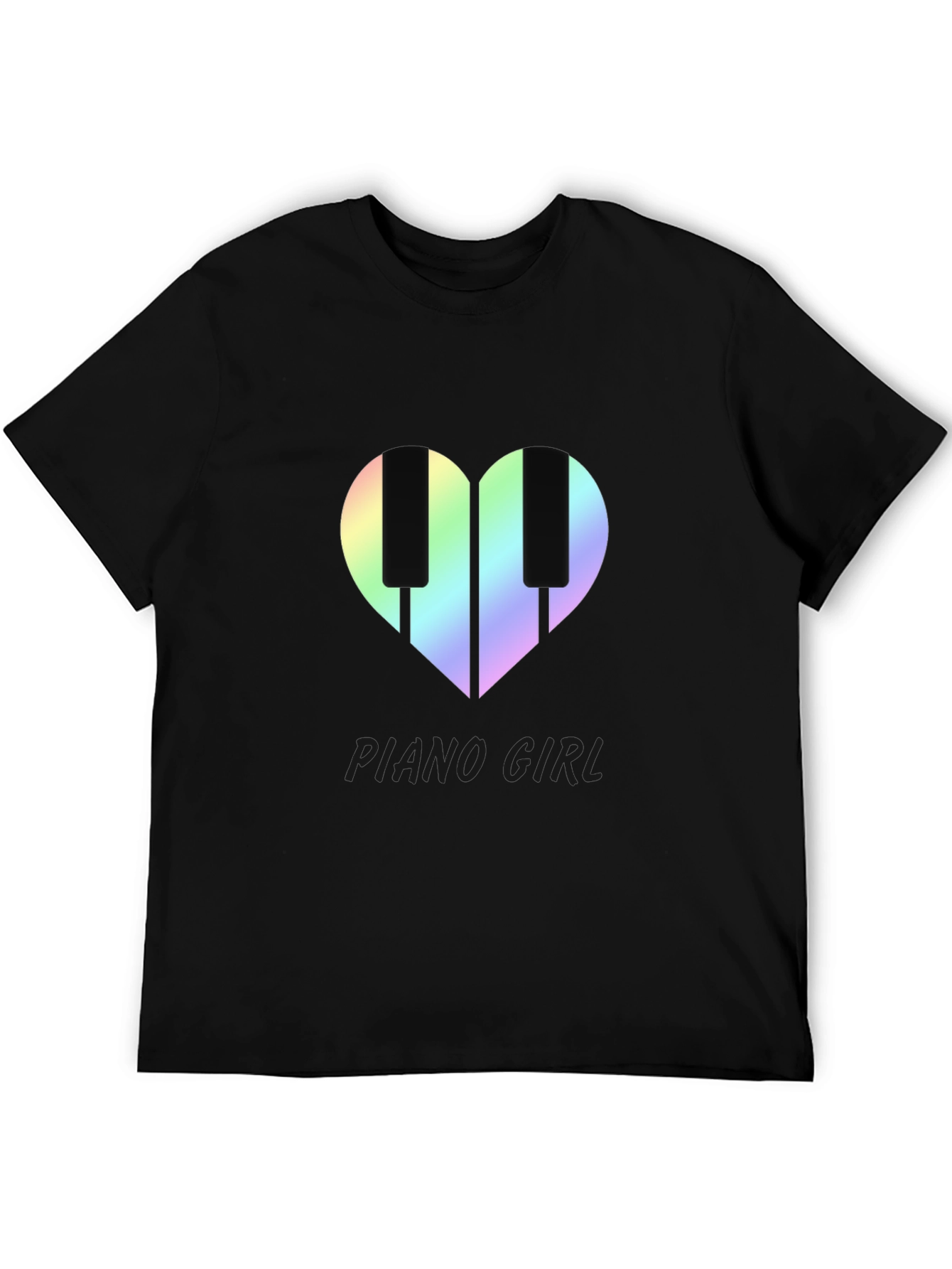 Piano Girl Heart T-Shirt