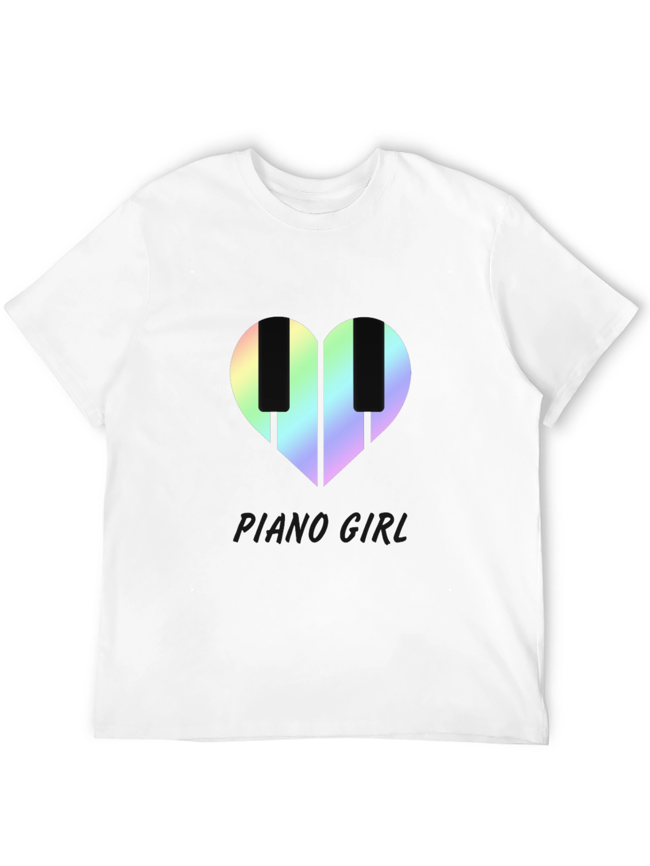 Piano Girl Heart T-Shirt