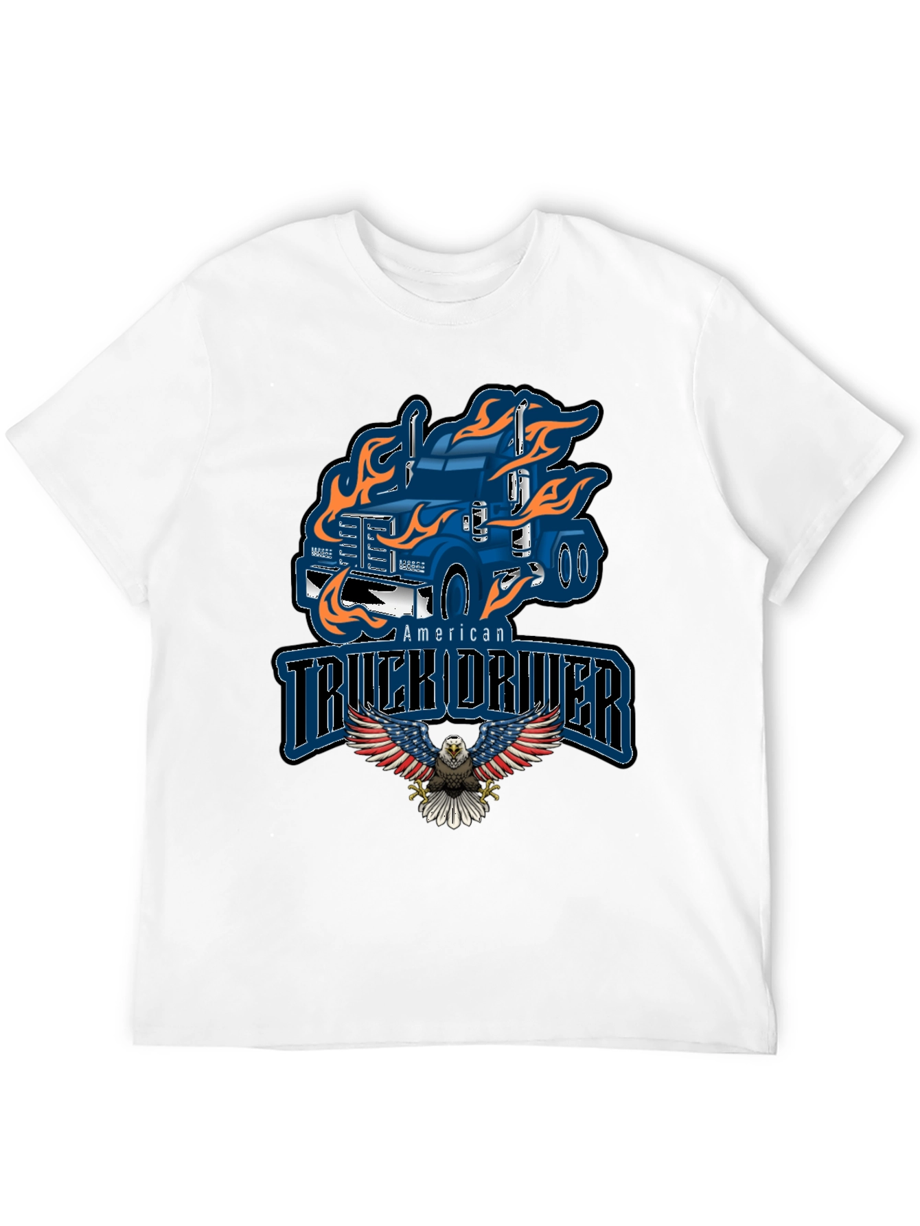 American Truck Driver Graphic T-Shirt