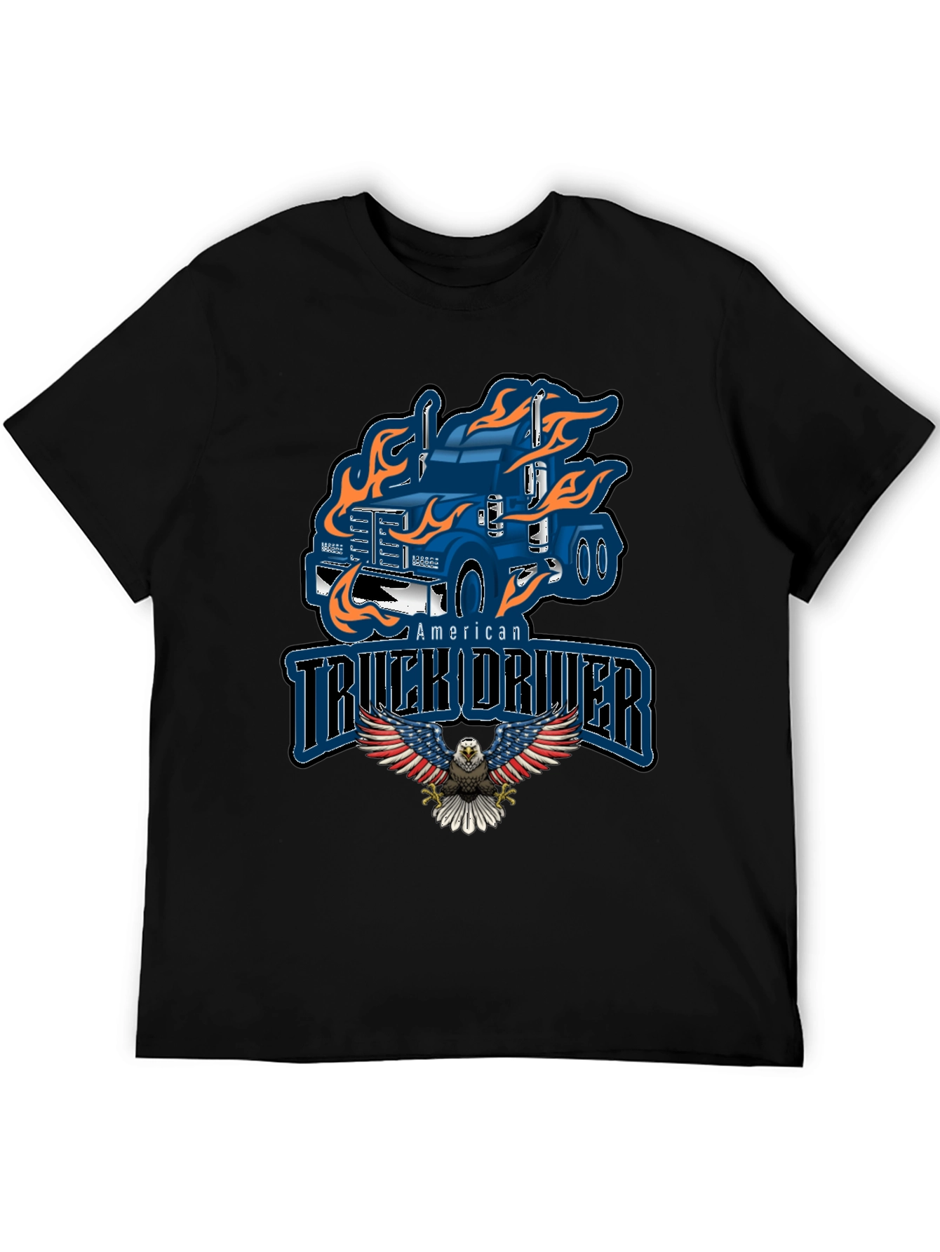 American Truck Driver Graphic T-Shirt