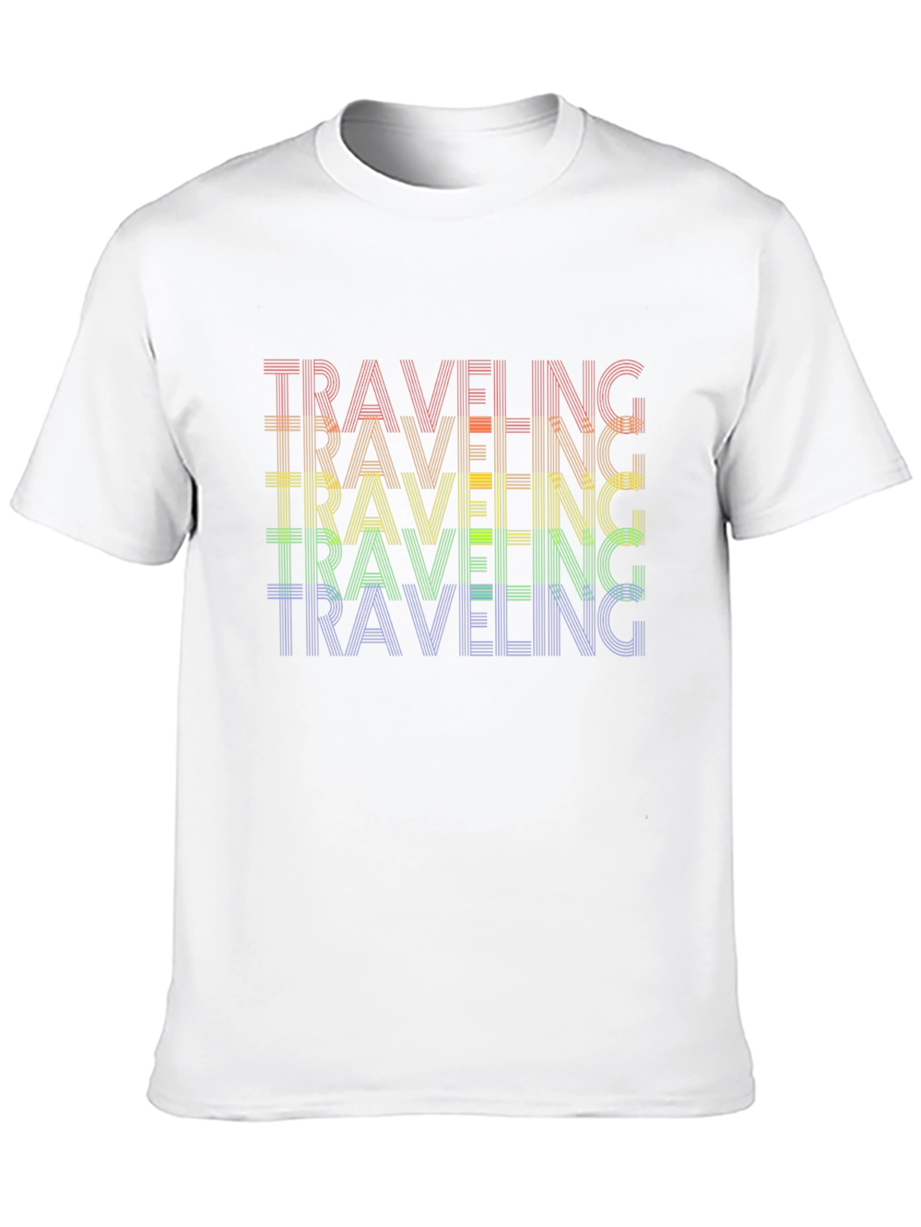 Rainbow Traveling Graphic Tee - Black