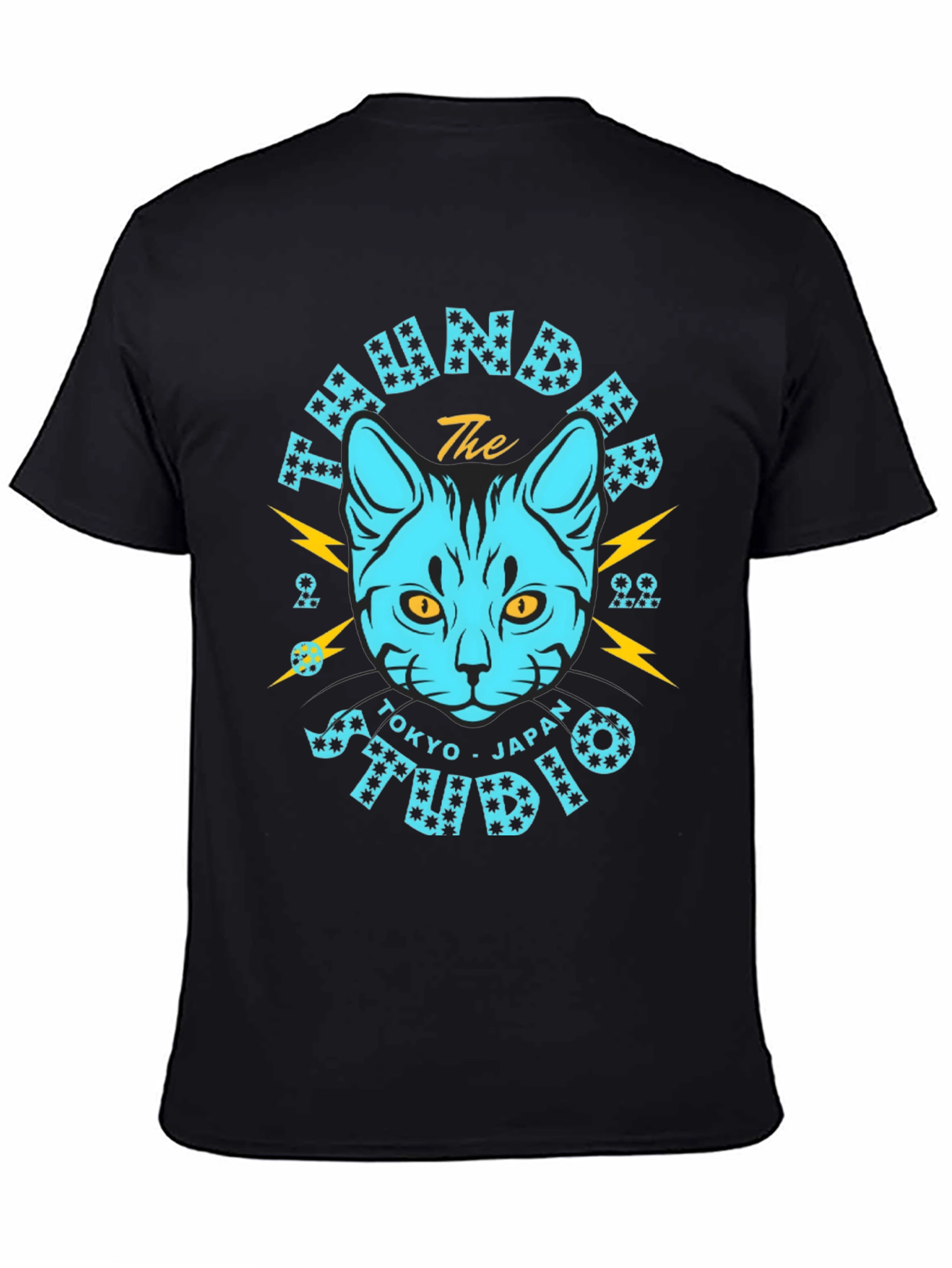 Thunder Studio Tokyo Japan Black Cat T-Shirt