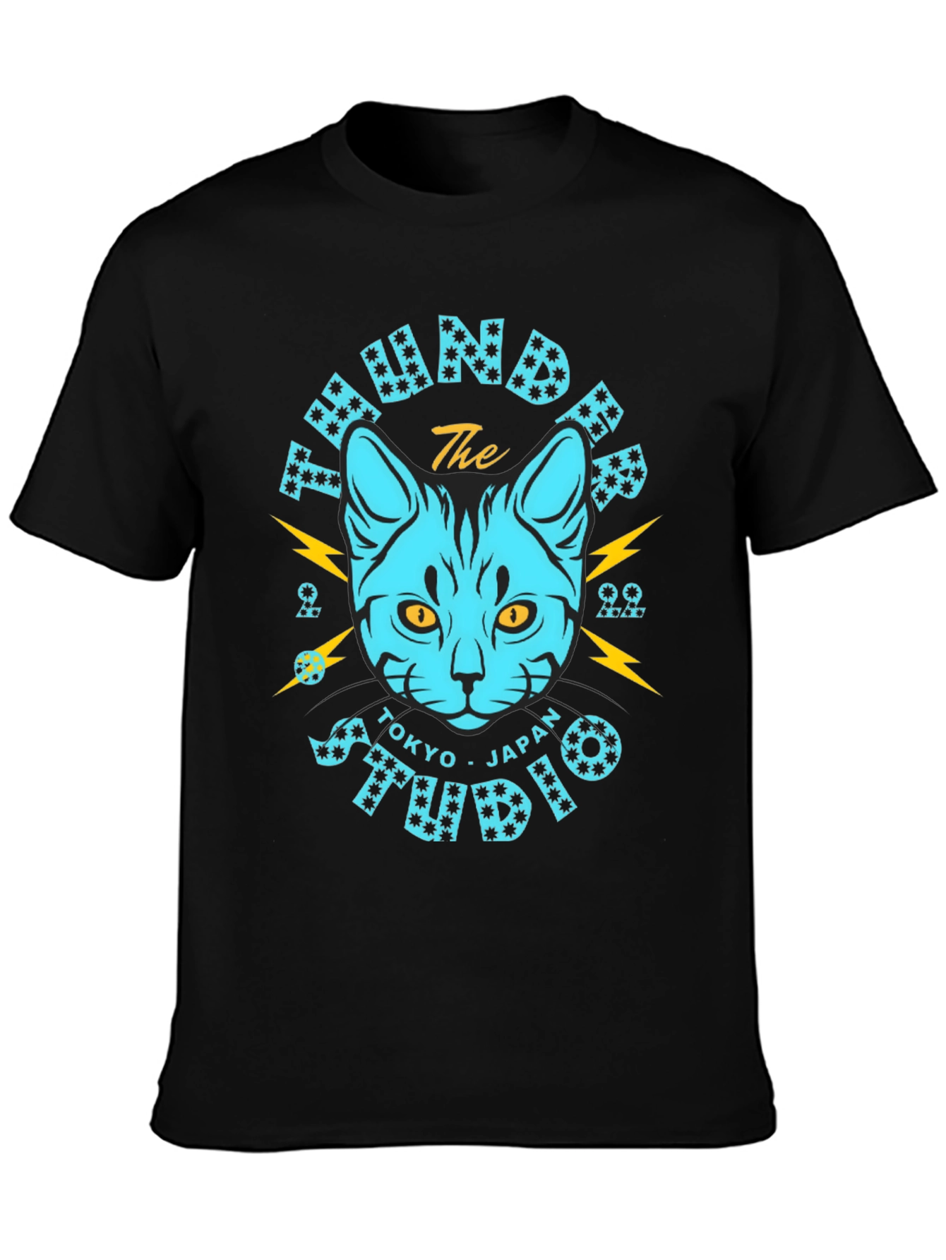 Thunder Studio Tokyo Japan Black Cat T-Shirt