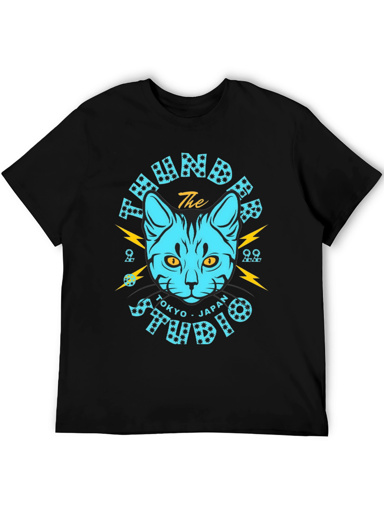 Thunder Studio Tokyo Japan Black Cat T-Shirt