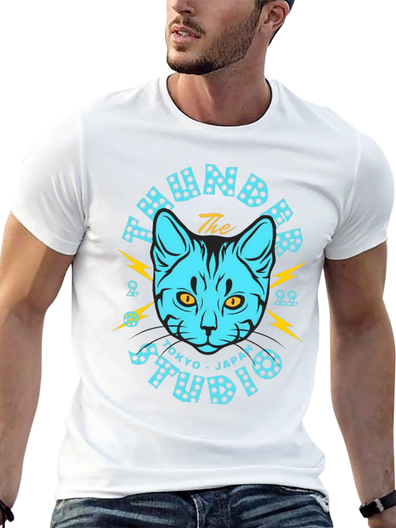Thunder Studio Tokyo Japan Black Cat T-Shirt