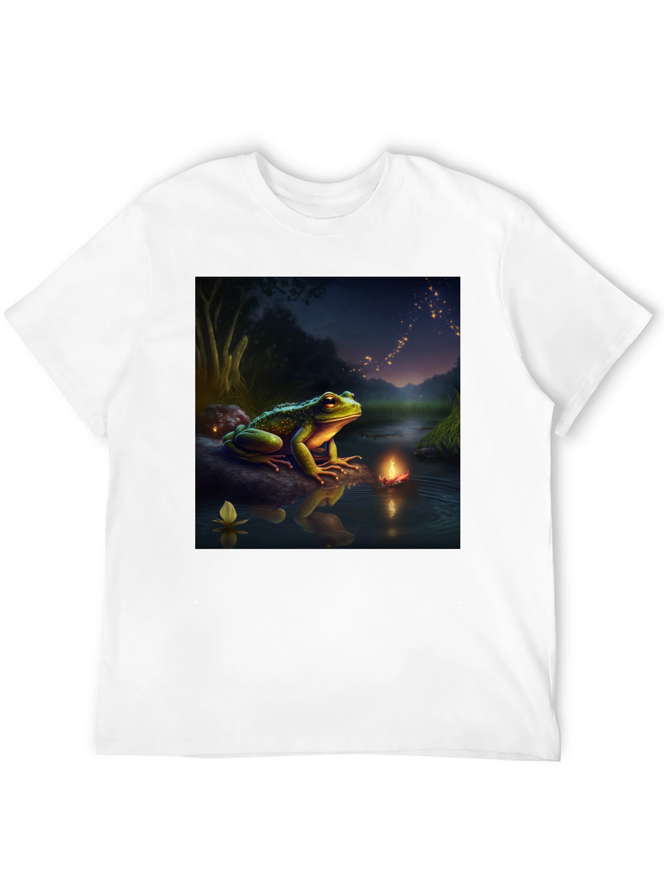 Frog & Firefly T-Shirt - Fantasy Design