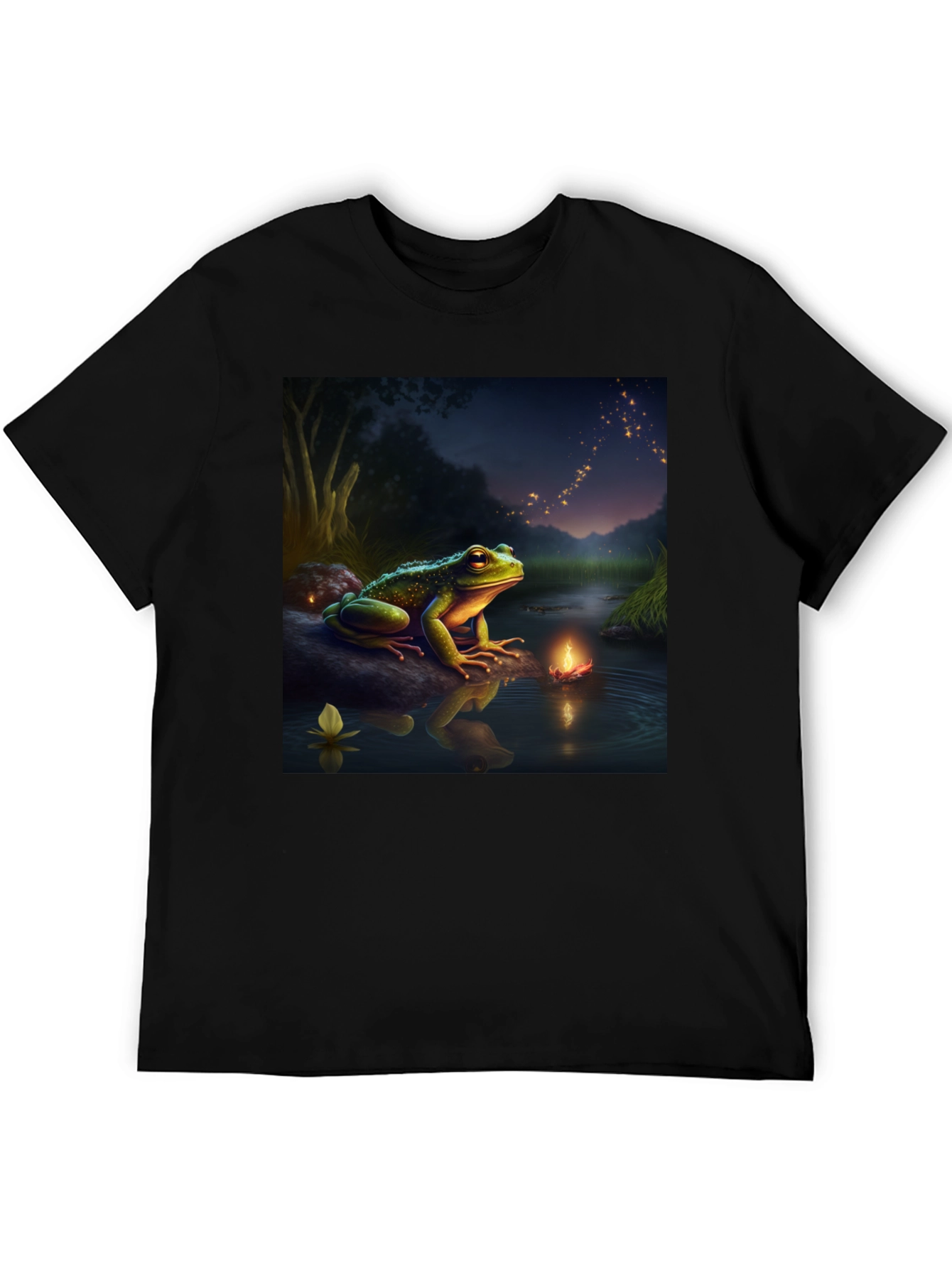 Frog & Firefly T-Shirt - Fantasy Design
