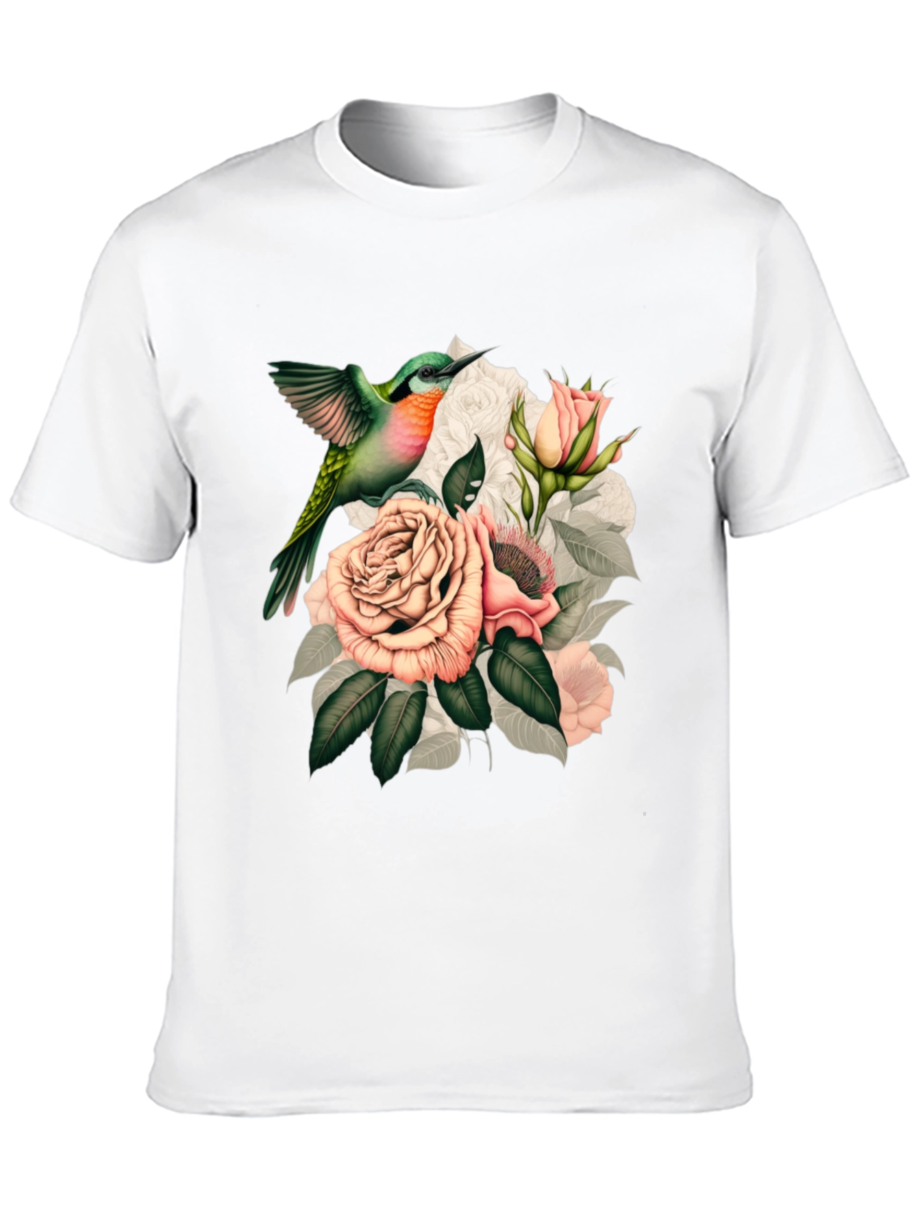 Hummingbird & Roses Graphic T-Shirt