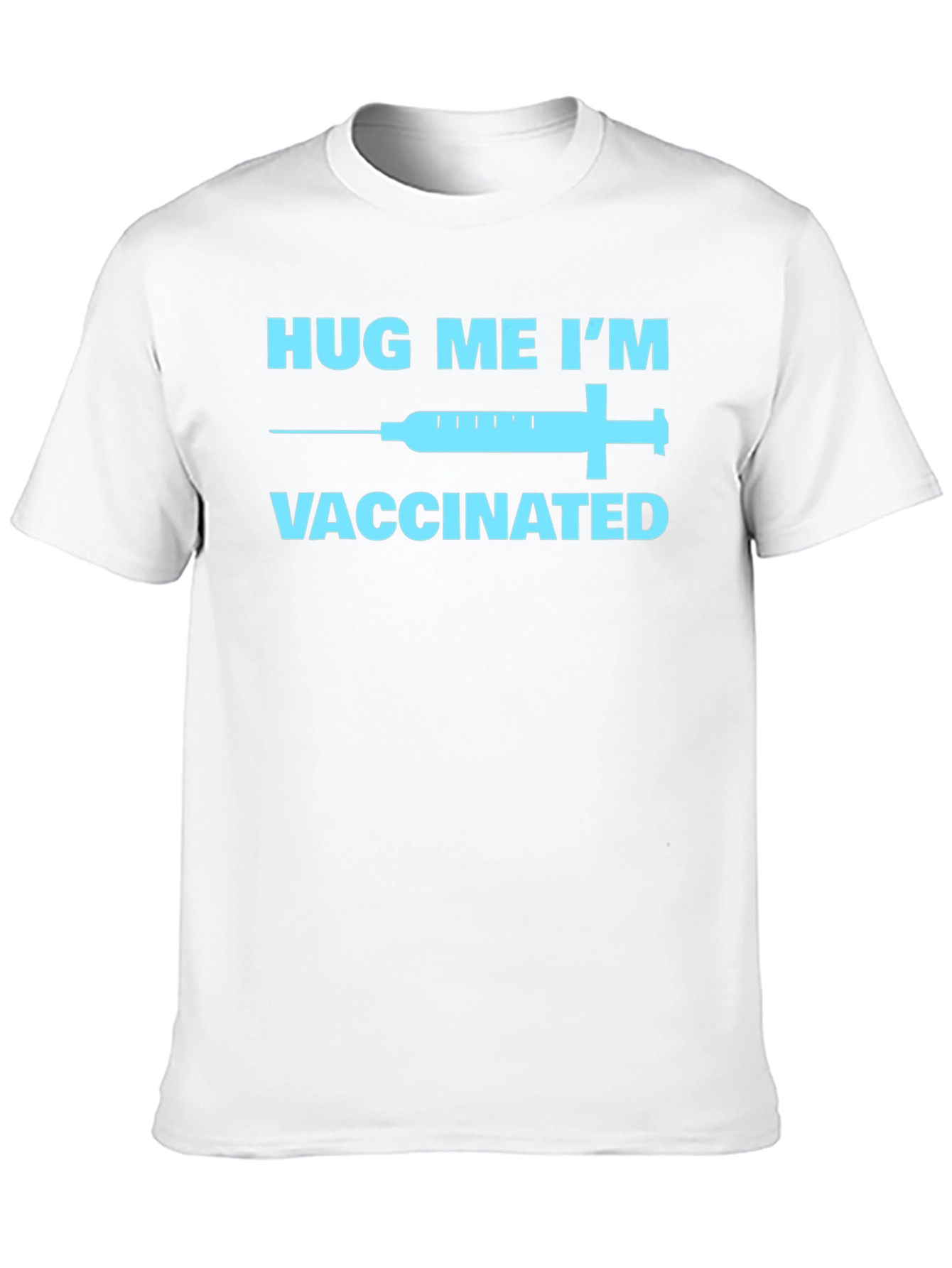 Hug Me Im Vaccinated T-Shirt Black Novelty Tee