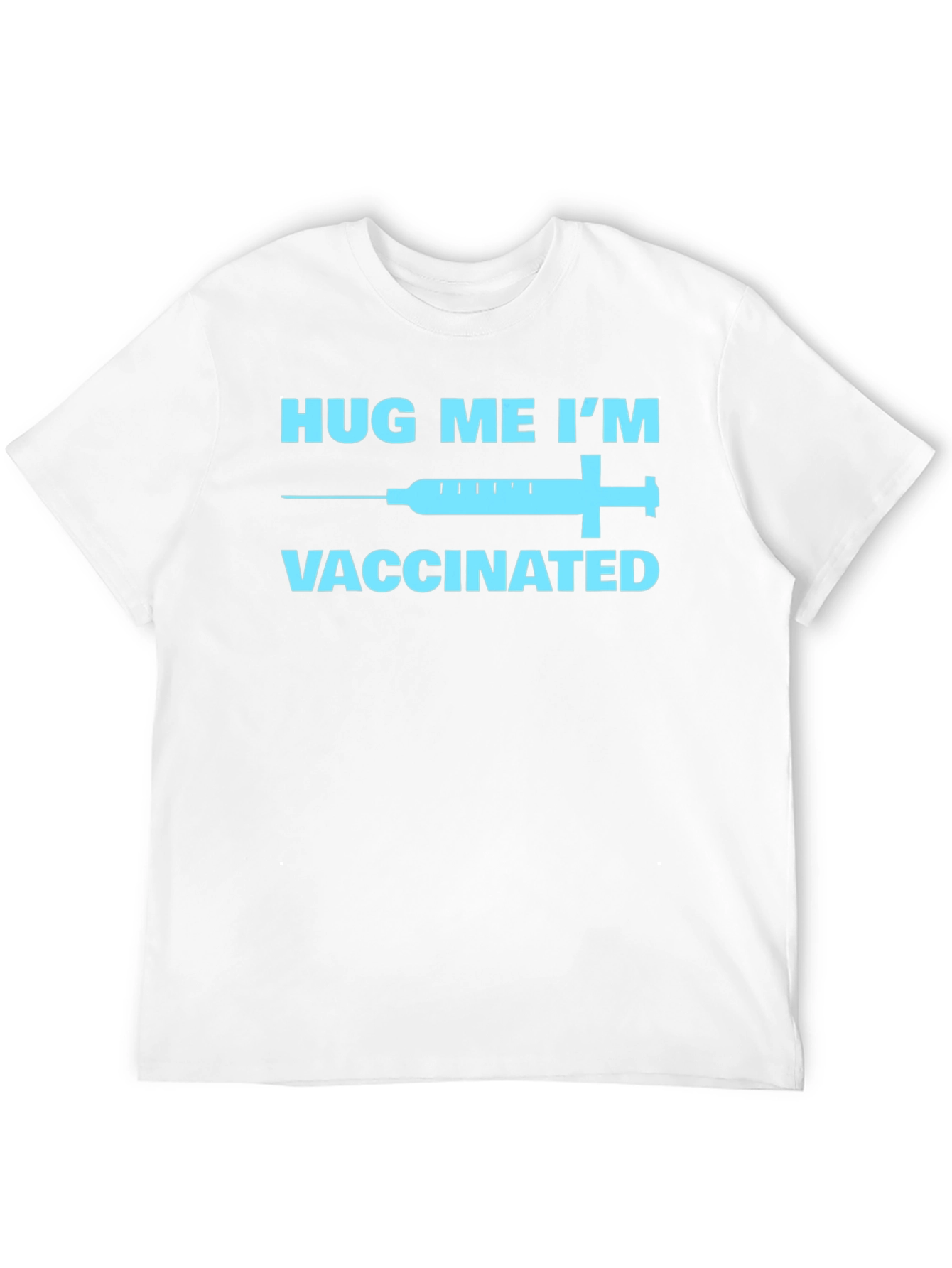 Hug Me Im Vaccinated T-Shirt Black Novelty Tee