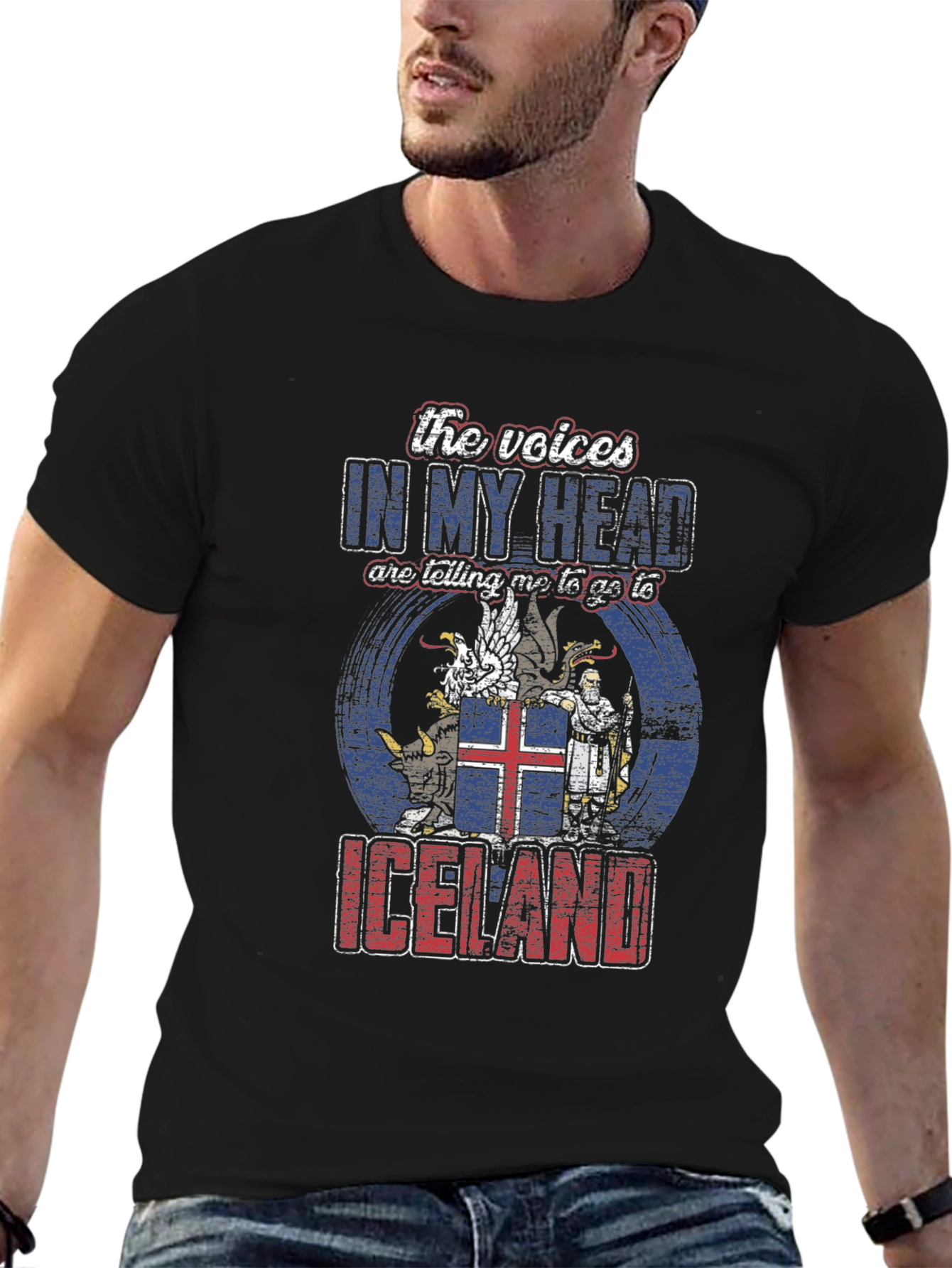 Iceland Travel T-Shirt - Voices in My Head