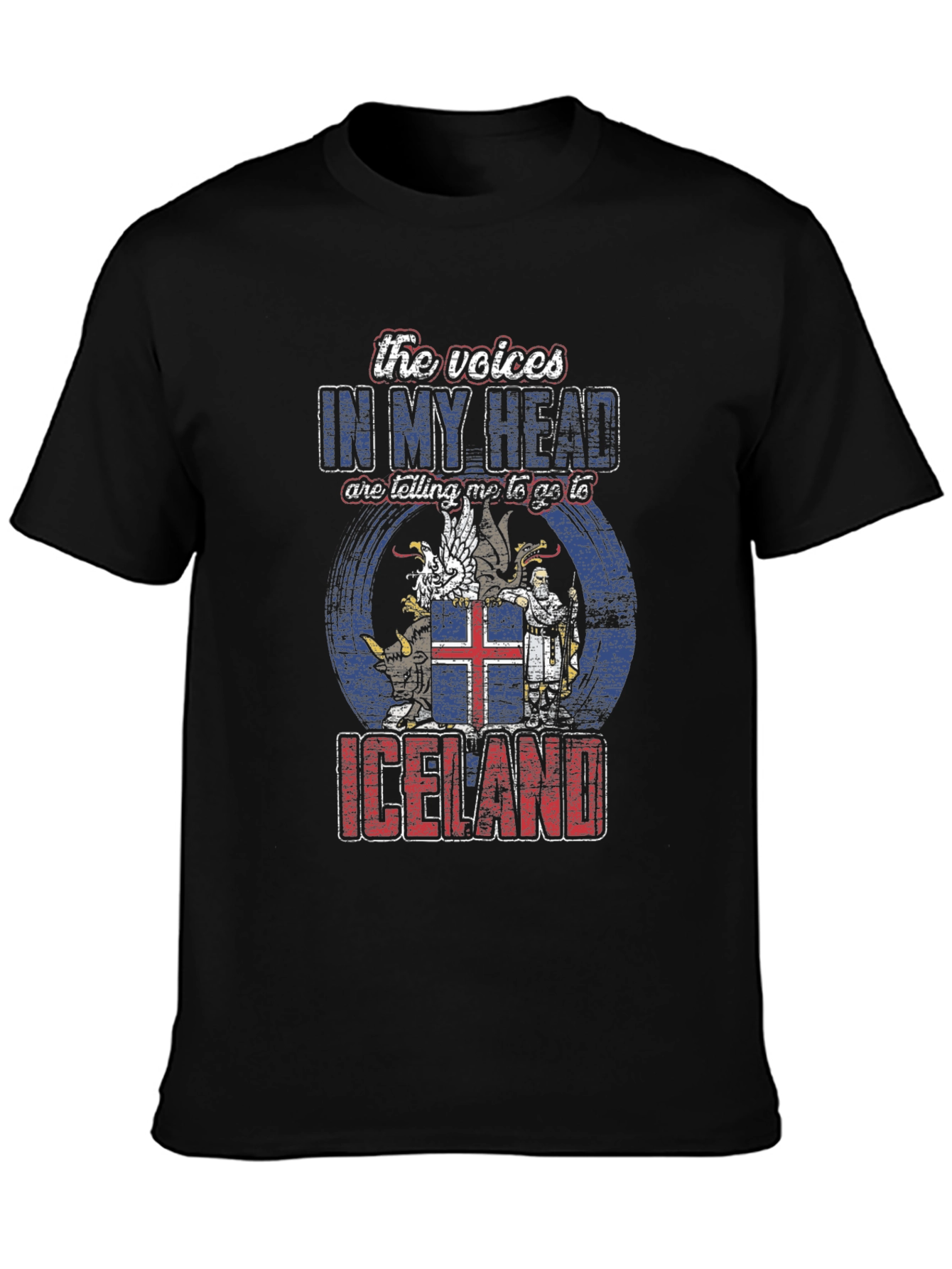 Iceland Travel T-Shirt - Voices in My Head
