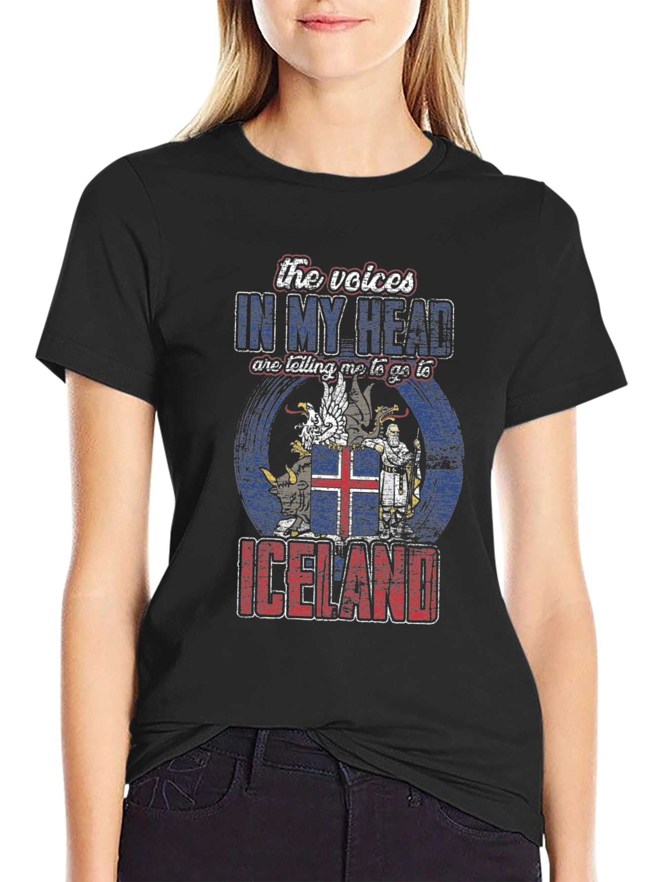 Iceland Travel T-Shirt - Voices in My Head
