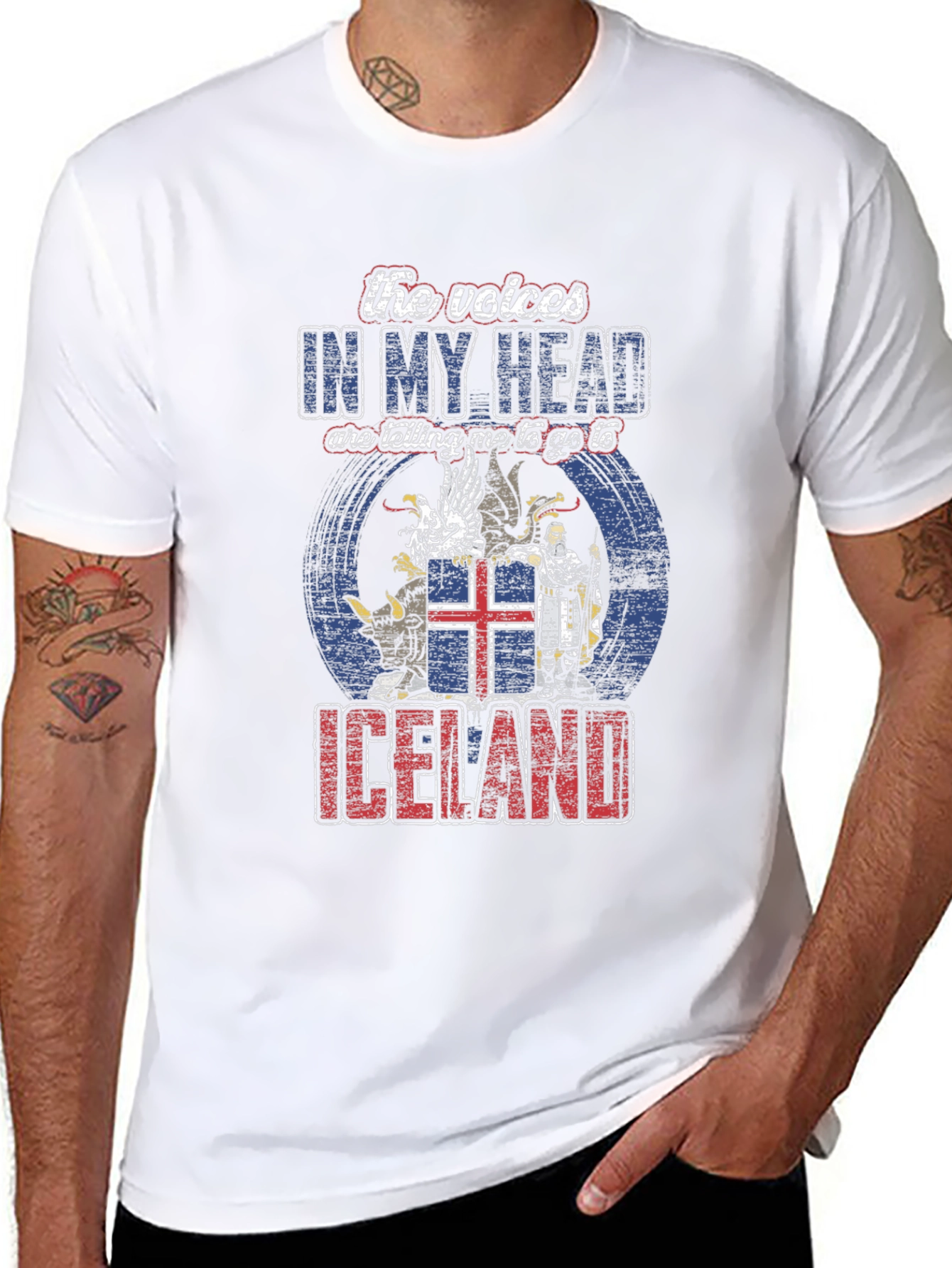 Iceland Travel T-Shirt - Voices in My Head