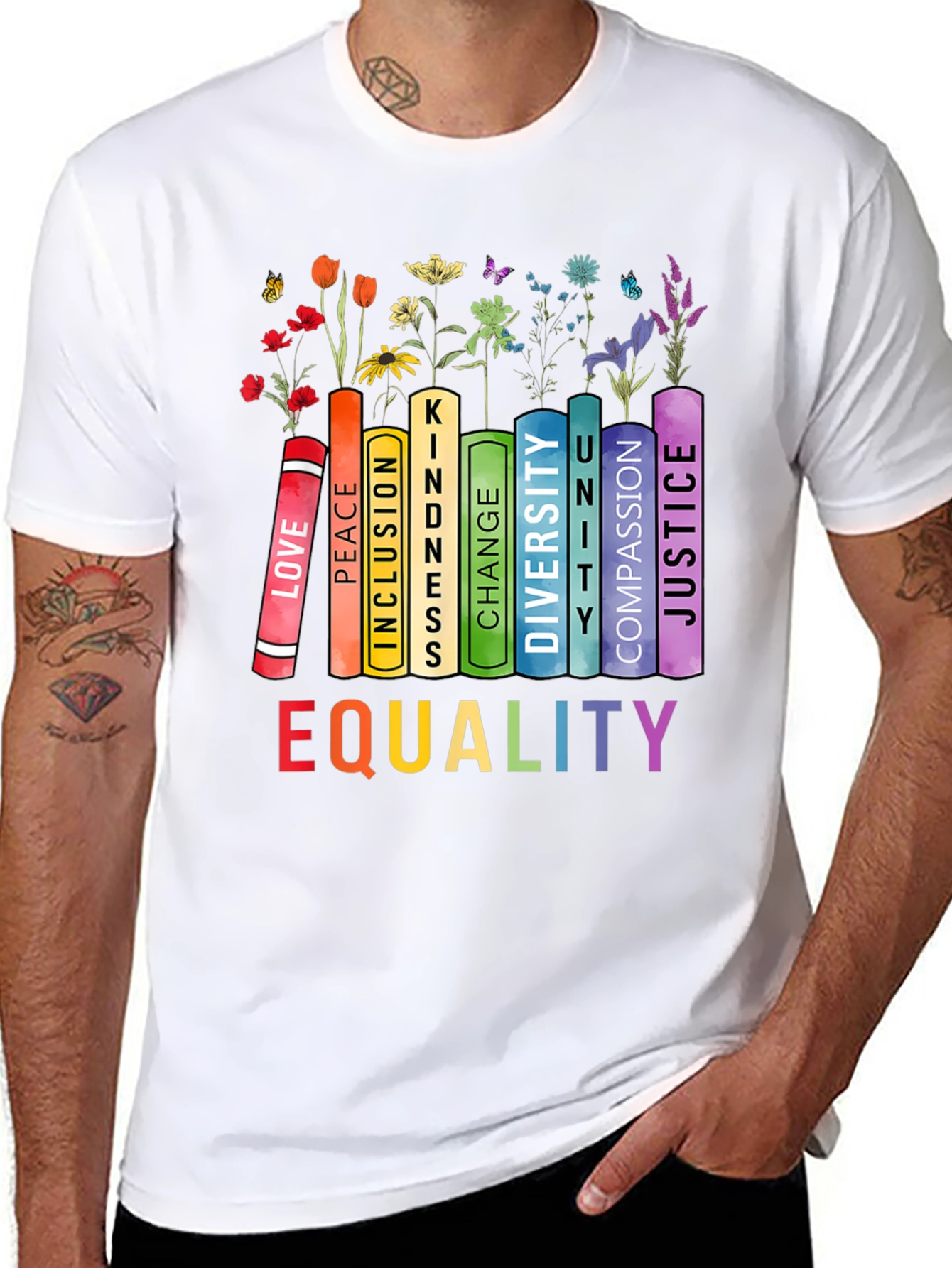 Equality Book Stack Tee