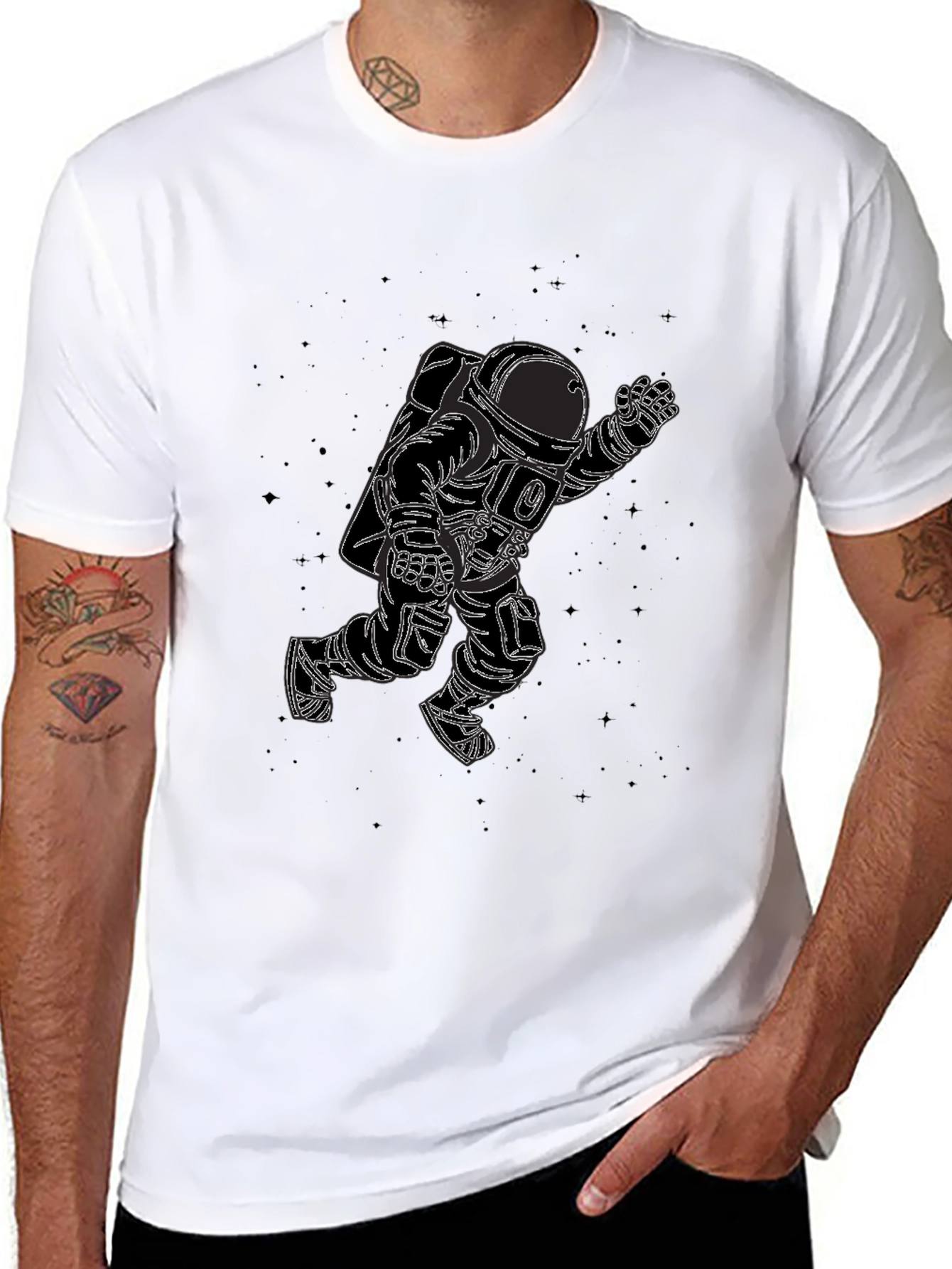 Astronaut Graphic Black T-Shirt