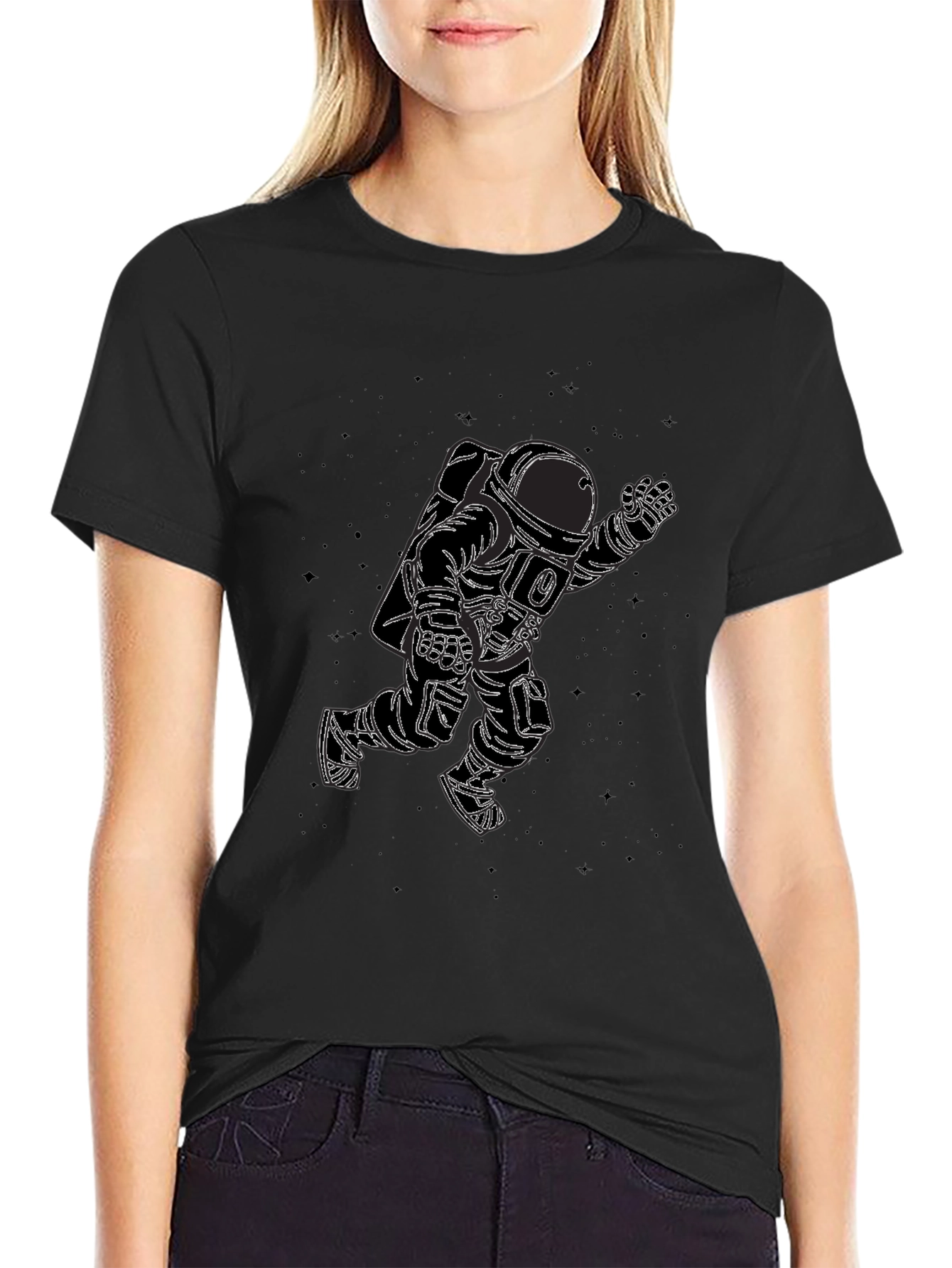 Astronaut Graphic Black T-Shirt