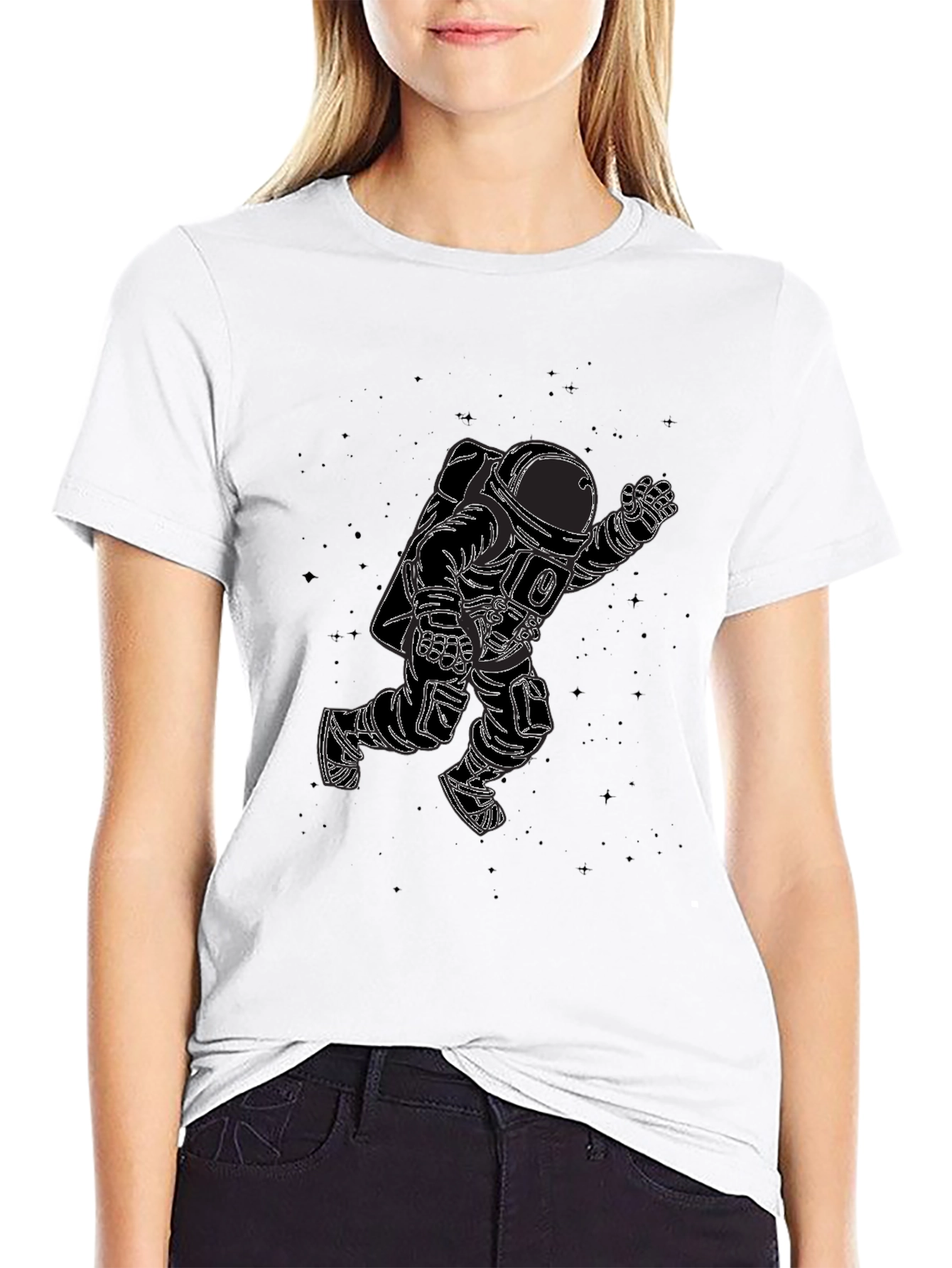Astronaut Graphic Black T-Shirt