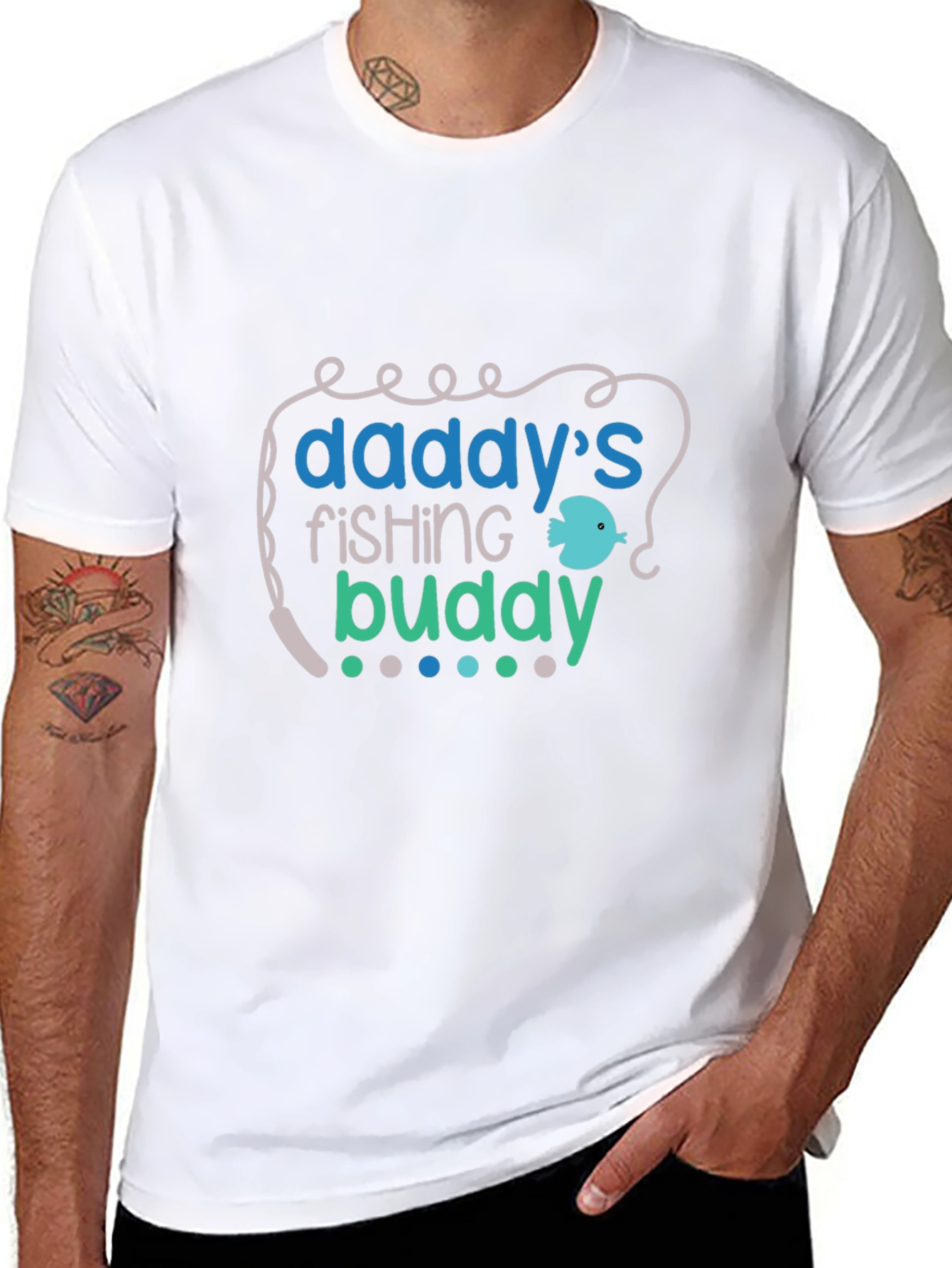 Daddys Fishing Buddy Tee - Black