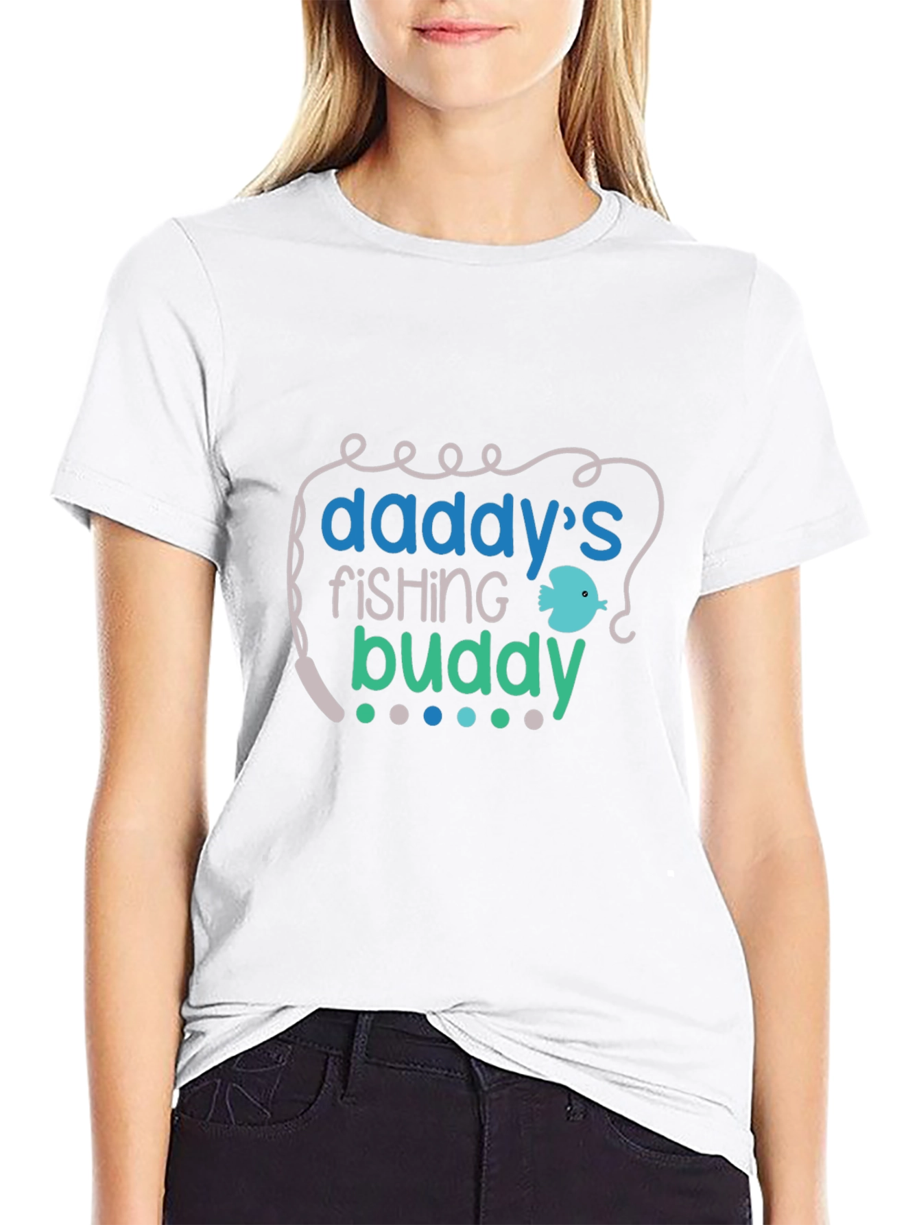 Daddys Fishing Buddy Tee - Black